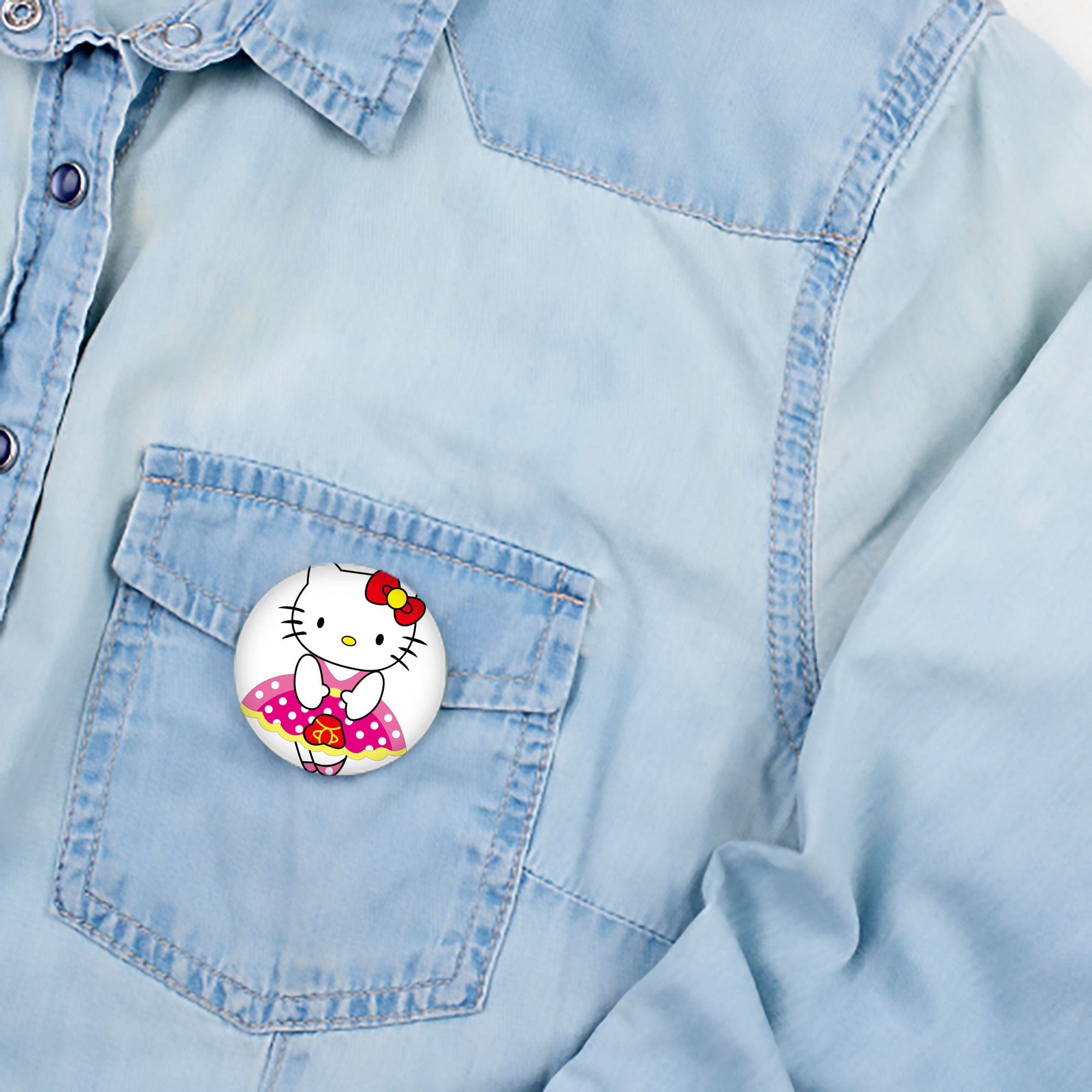 Hello Kitty ハローキティ 6cm 缶バッジ 複数セット