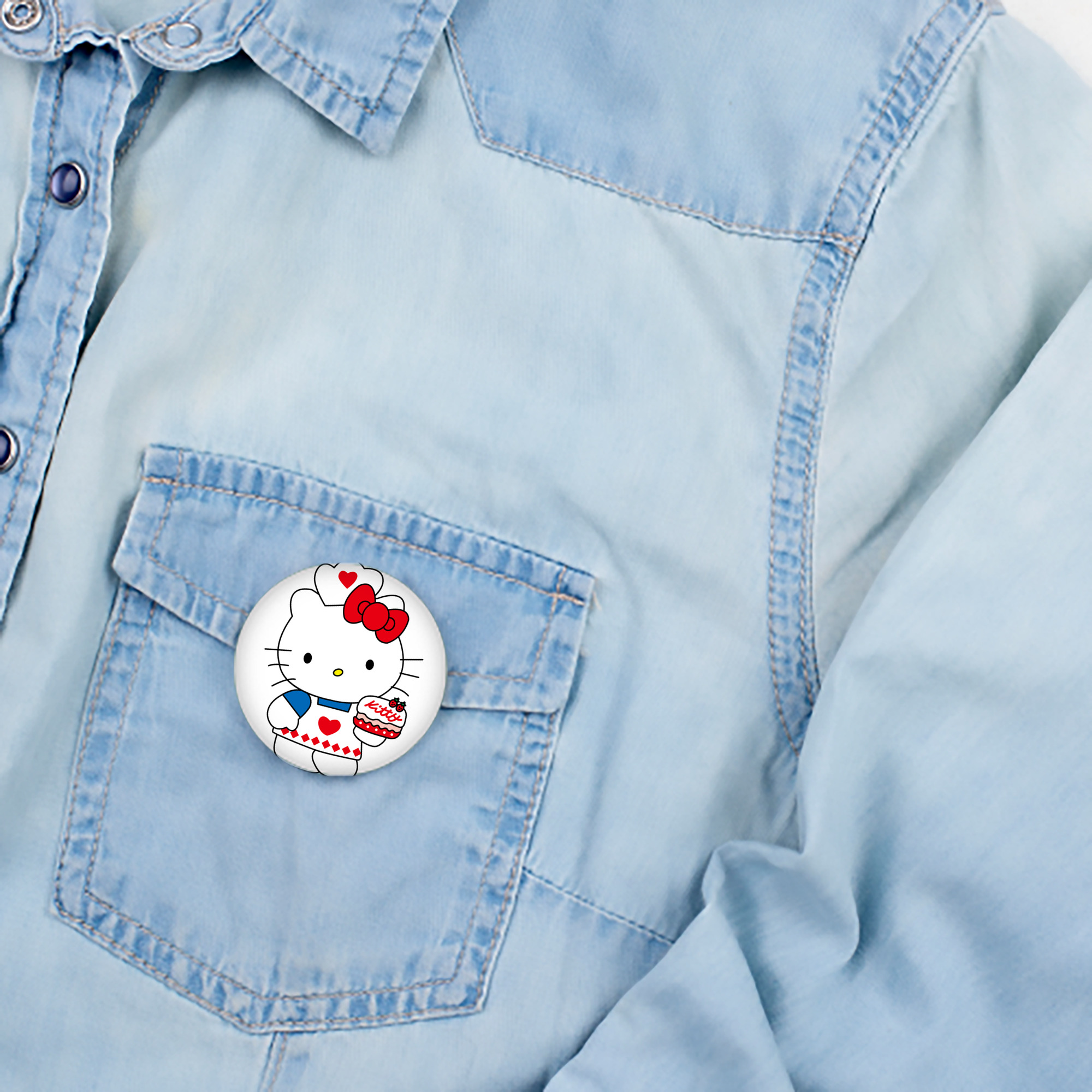 Hello Kitty ハローキティ 6cm 缶バッジ 複数セット