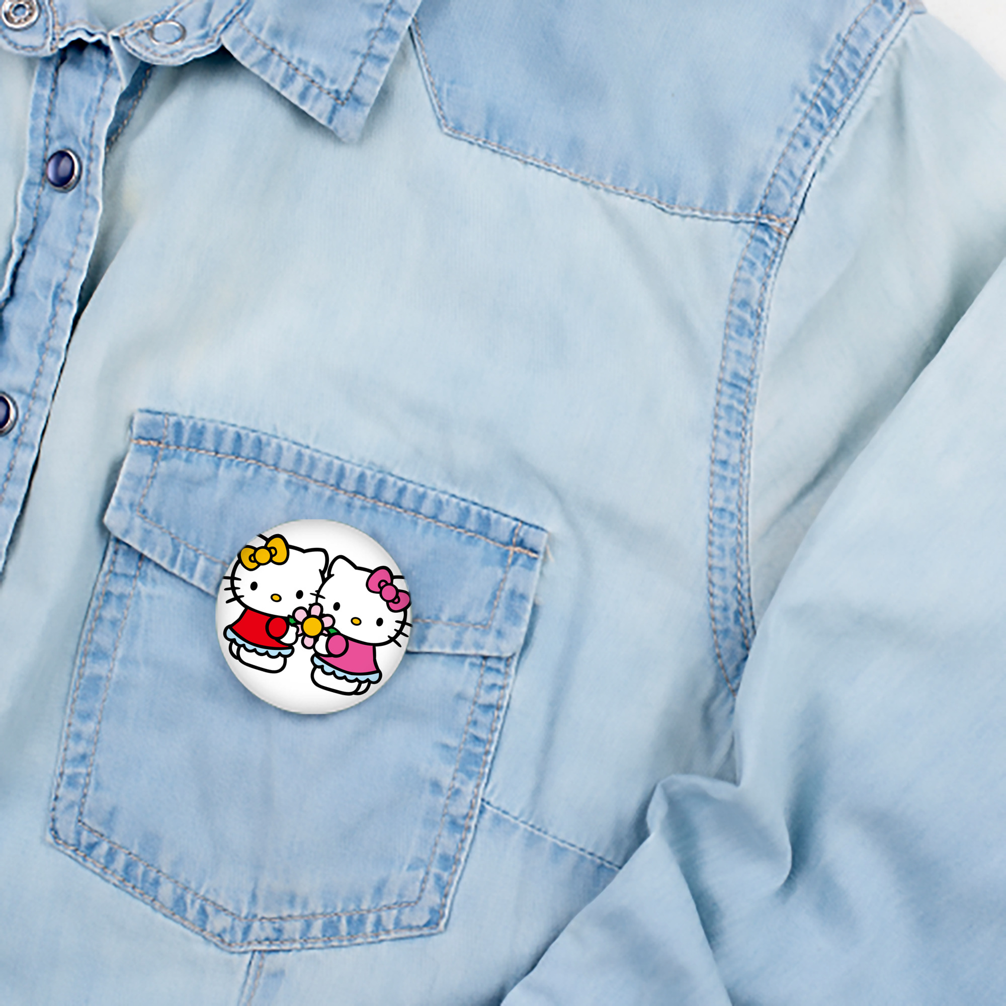 Hello Kitty ハローキティ 6cm 缶バッジ 複数セット