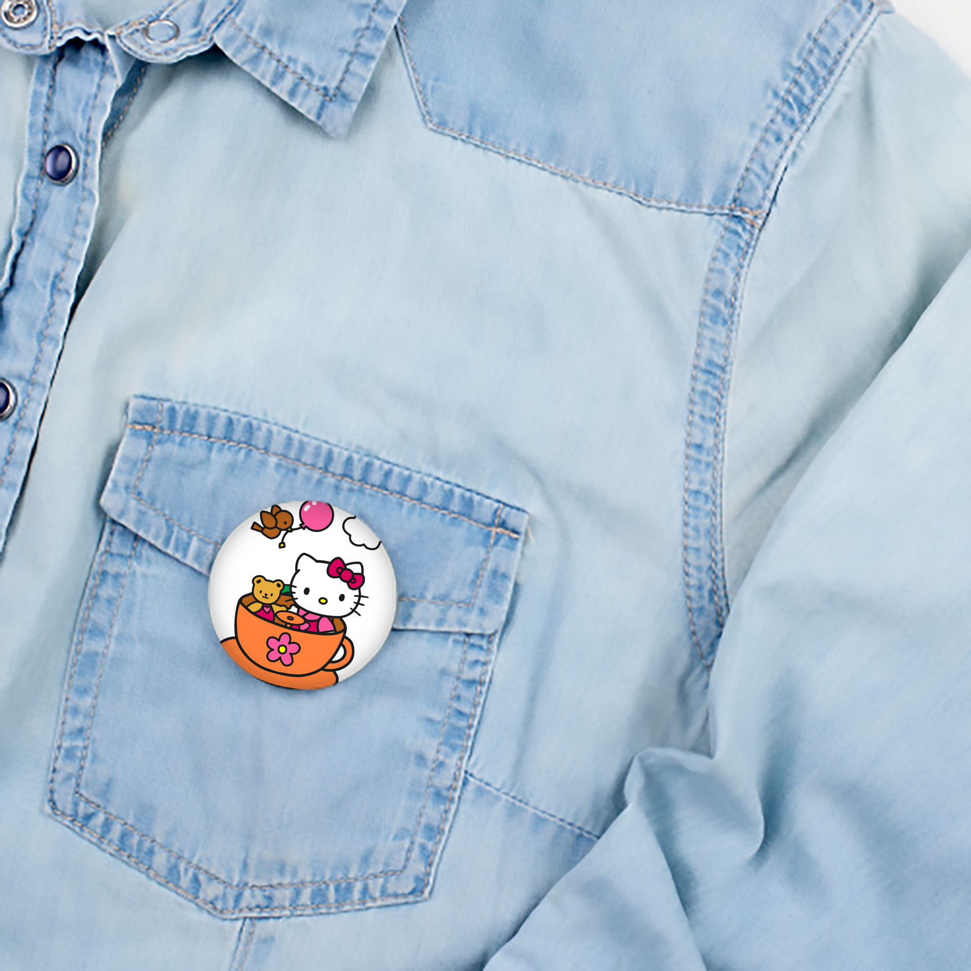Hello Kitty ハローキティ 6cm 缶バッジ 複数セット