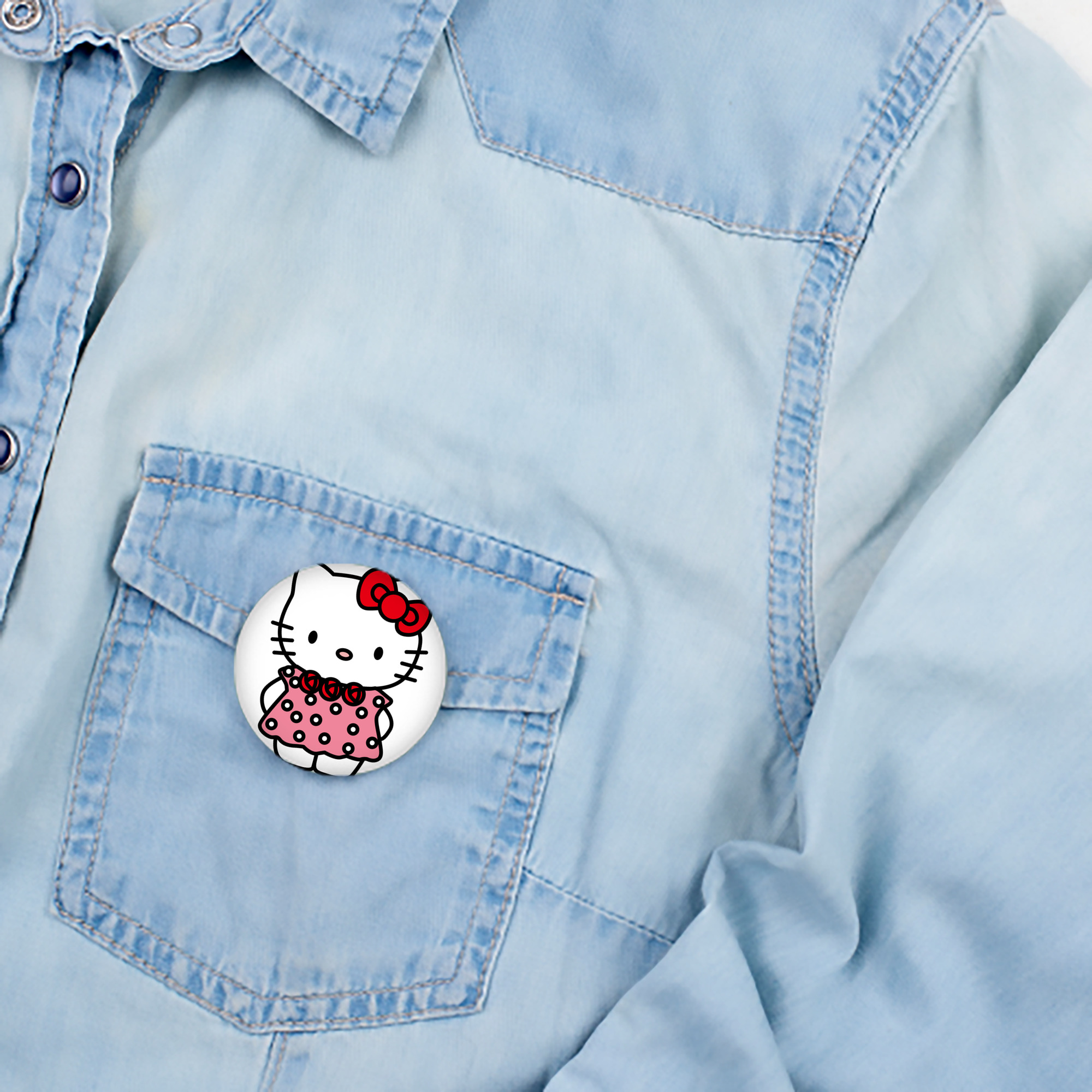 Hello Kitty ハローキティ 6cm 缶バッジ 複数セット