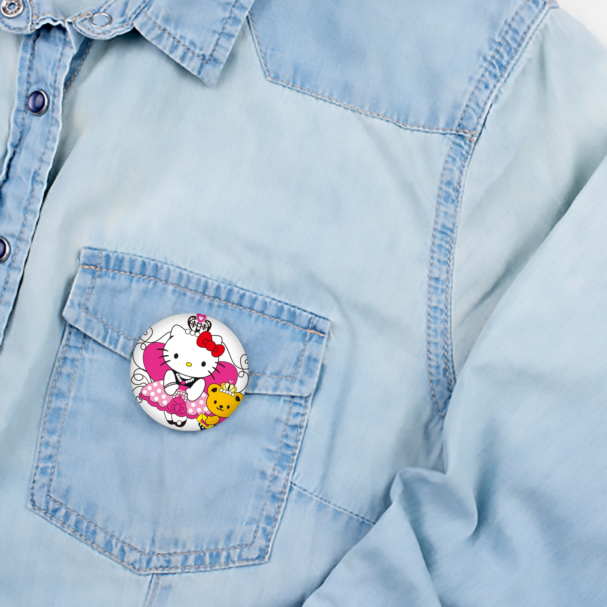 Hello Kitty ハローキティ 6cm 缶バッジ 複数セット