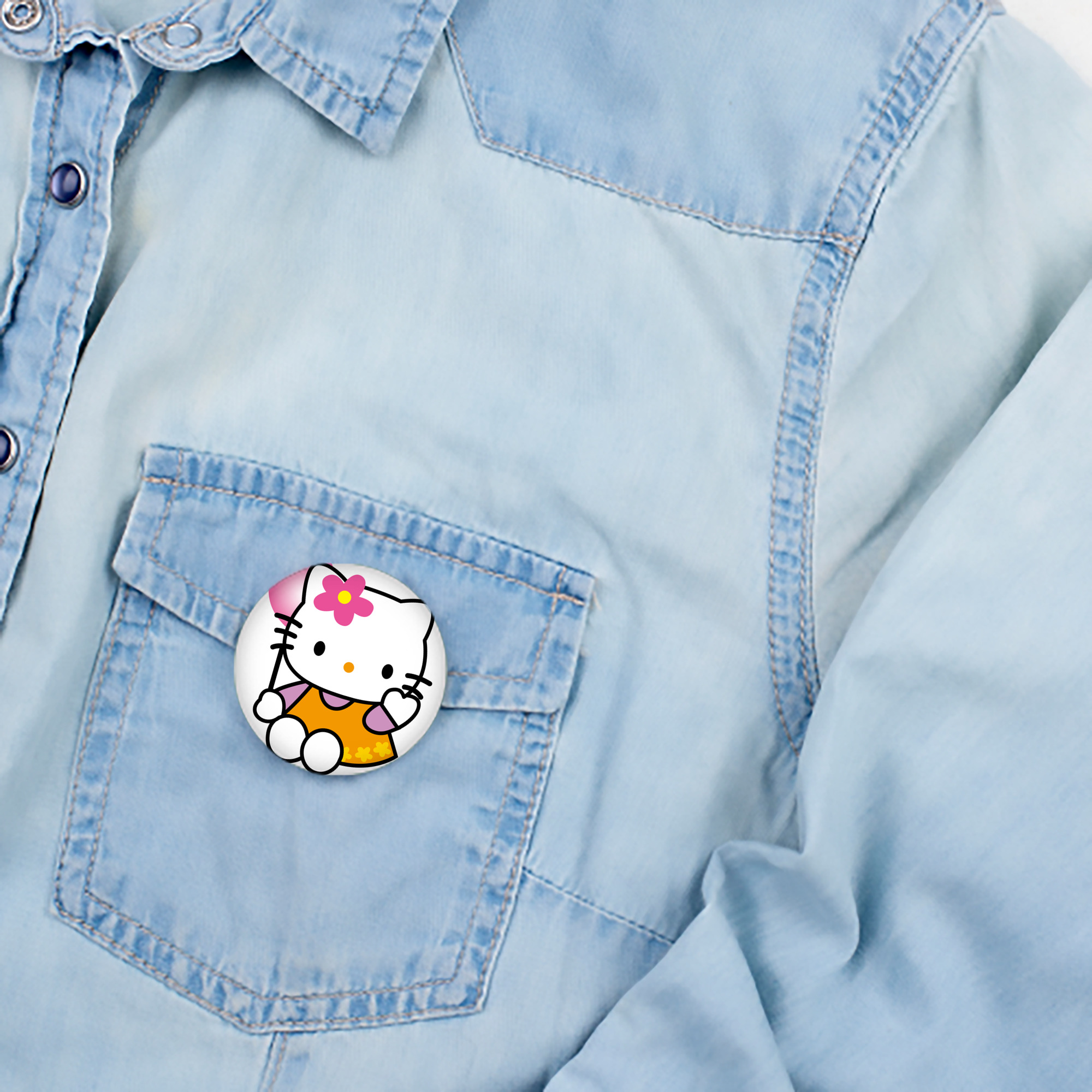 Hello Kitty ハローキティ 6cm 缶バッジ 複数セット