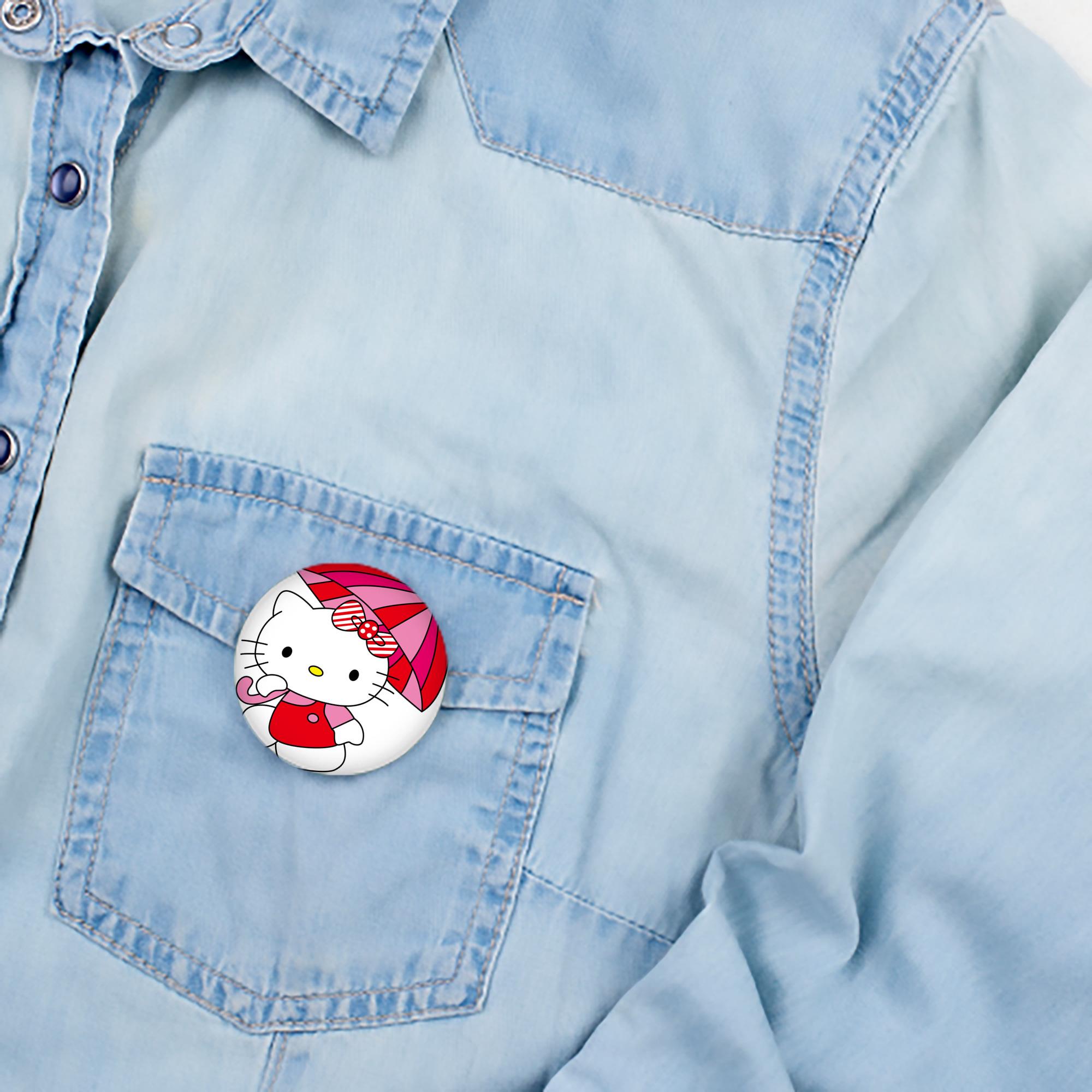 Hello Kitty ハローキティ 6cm 缶バッジ 複数セット