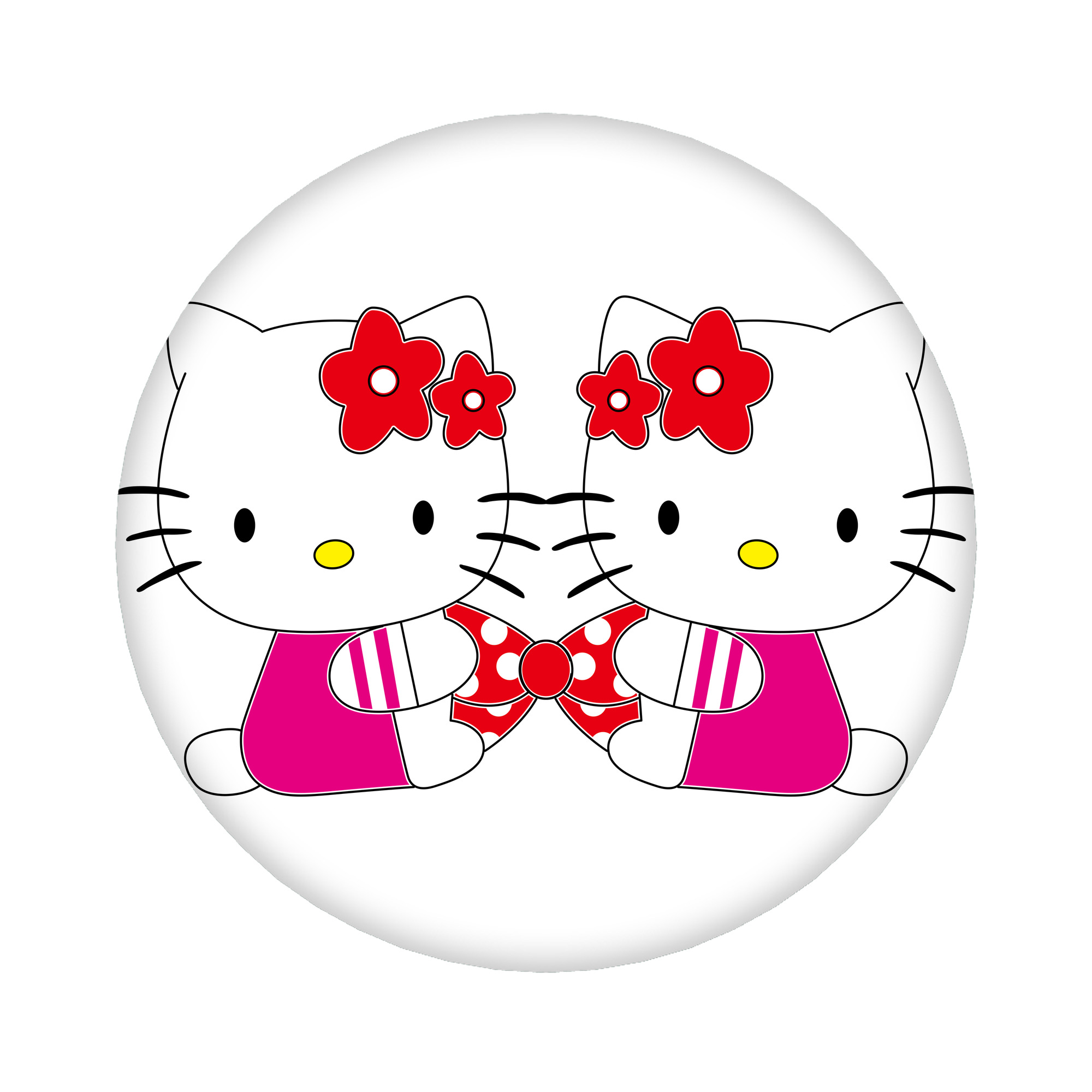 （画像用） Hello Kitty ハローキティ 6cm 缶バッジ 複数セット