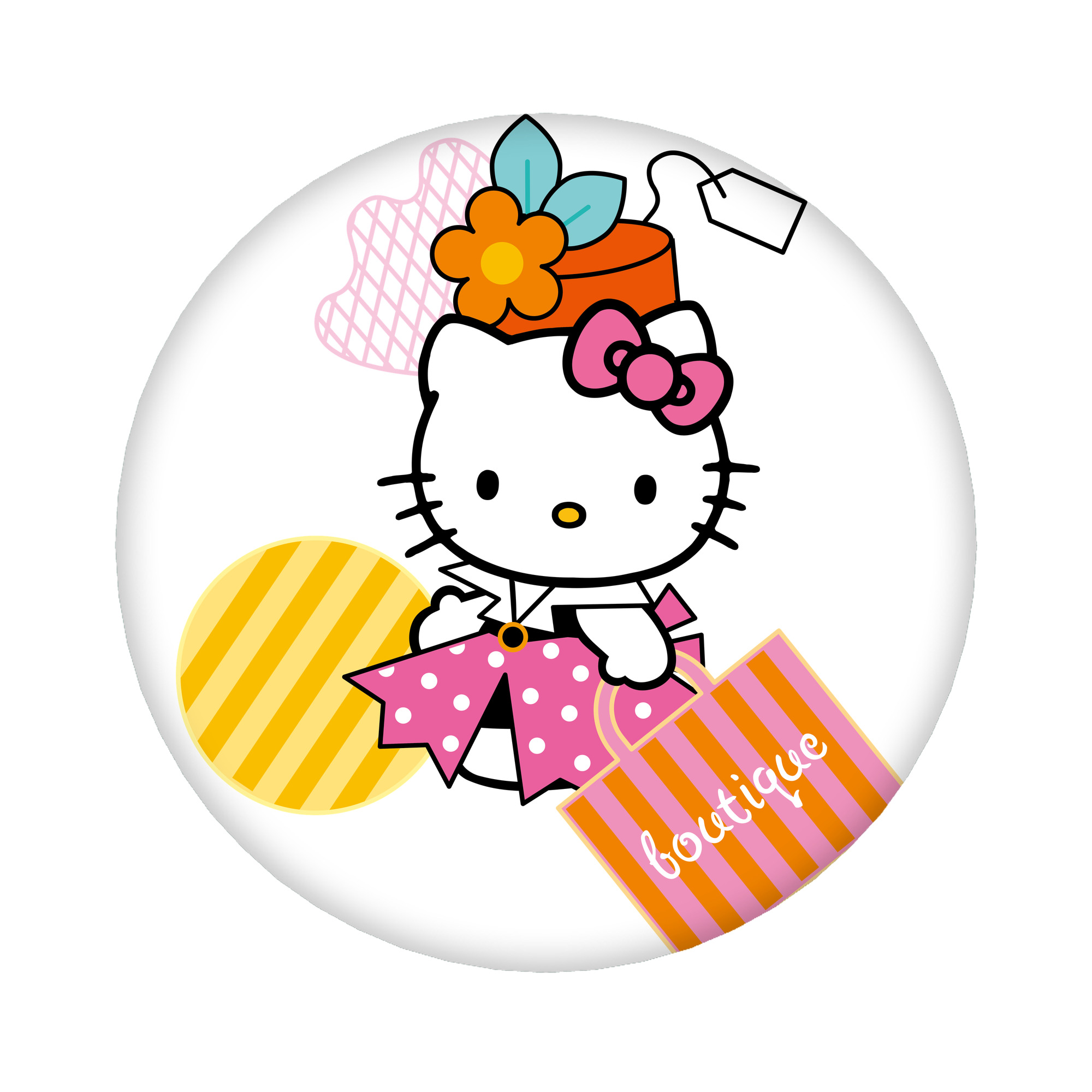 （画像用） Hello Kitty ハローキティ 6cm 缶バッジ 複数セット