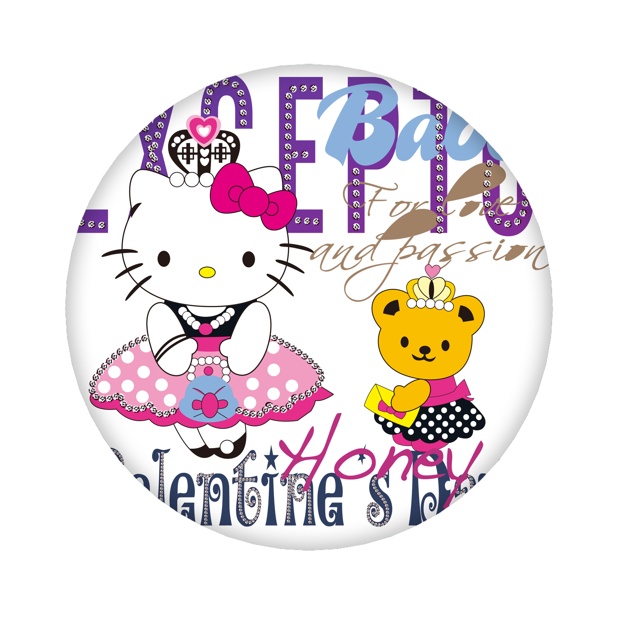 （画像用） Hello Kitty ハローキティ 6cm 缶バッジ 複数セット