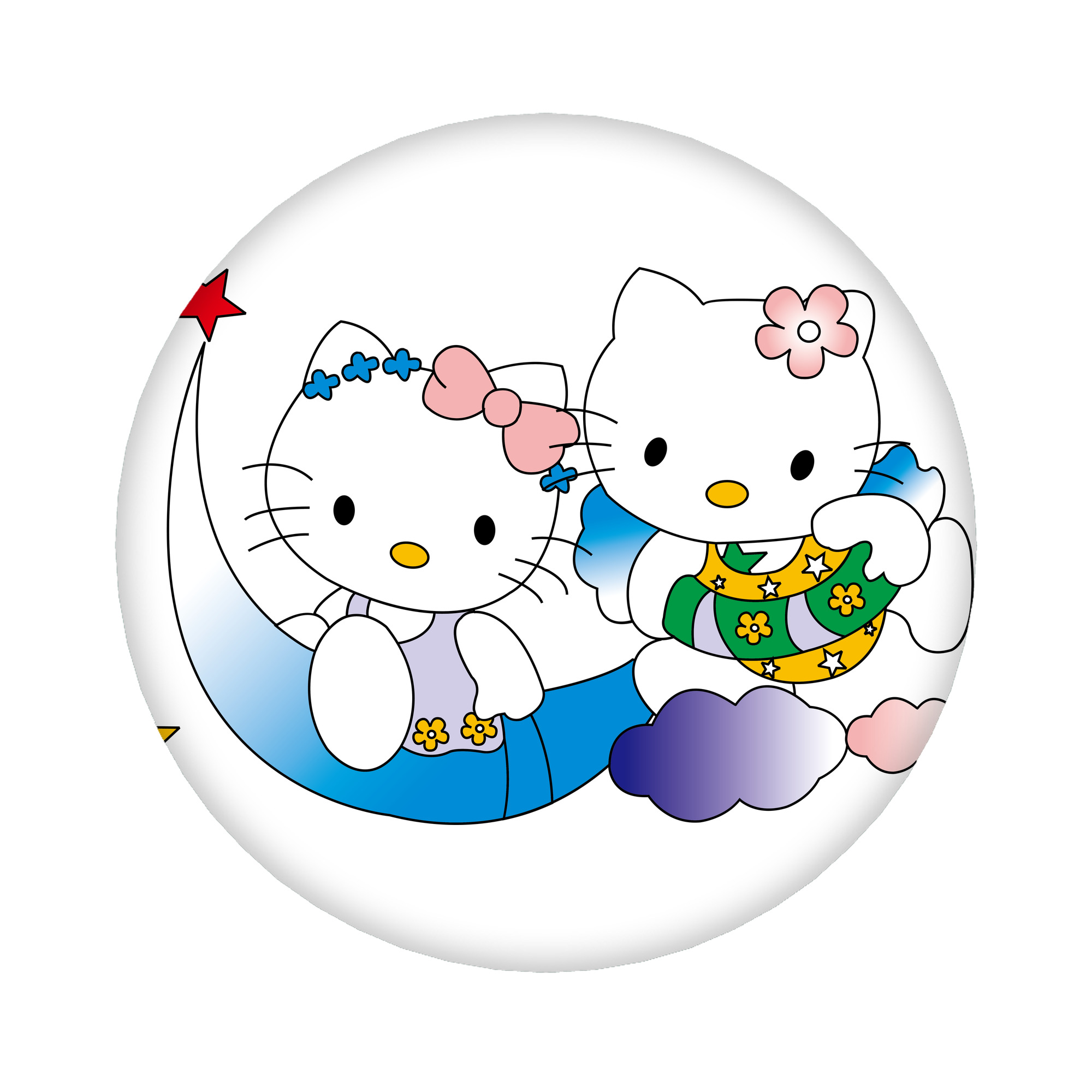 （画像用） Hello Kitty ハローキティ 6cm 缶バッジ 複数セット