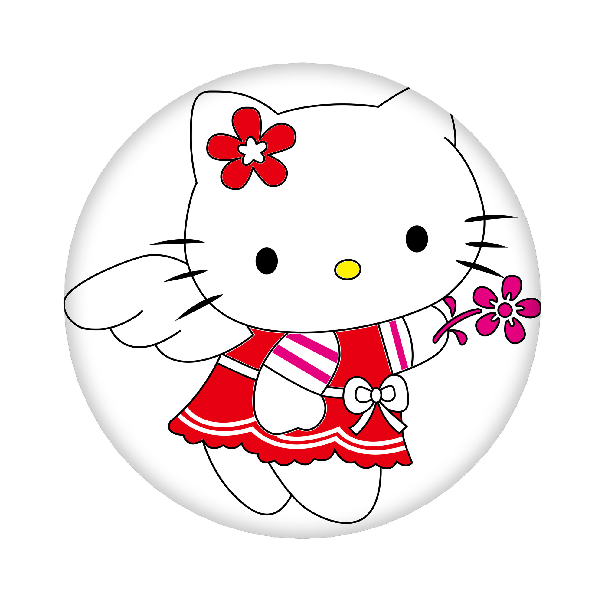 （画像用） Hello Kitty ハローキティ 6cm 缶バッジ 複数セット