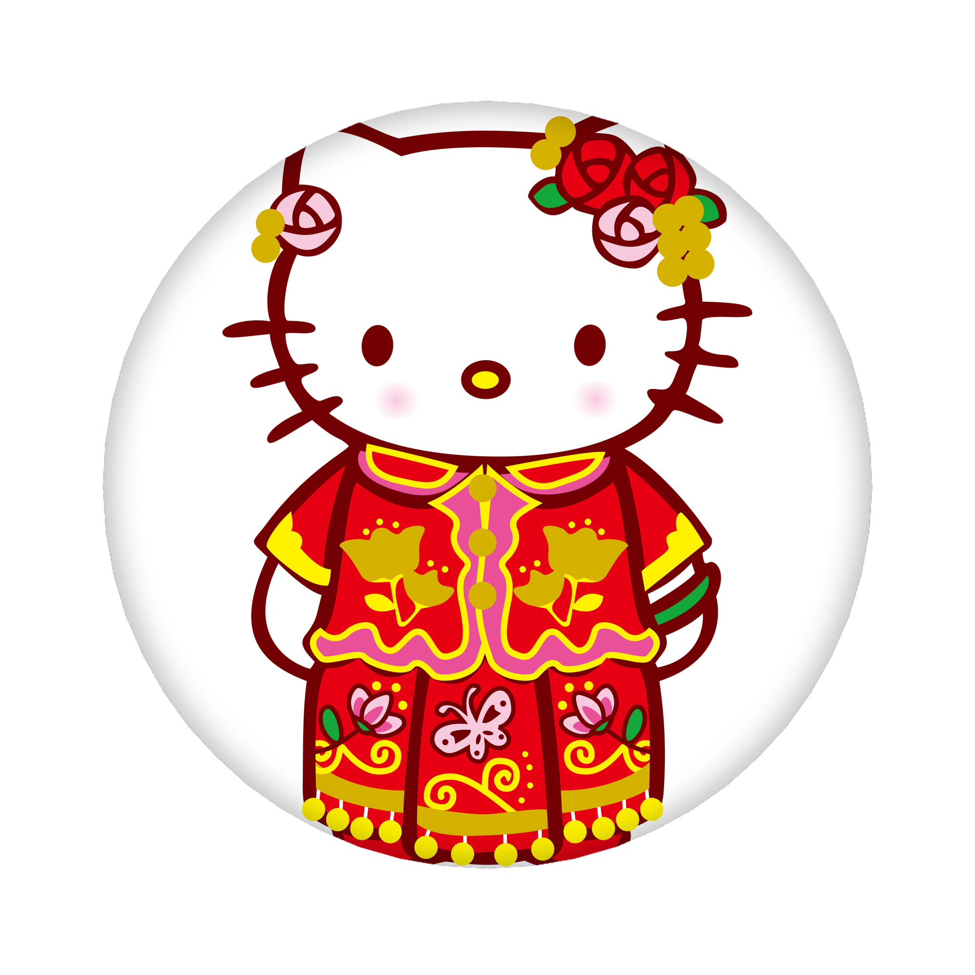 （画像用） Hello Kitty ハローキティ 6cm 缶バッジ 複数セット
