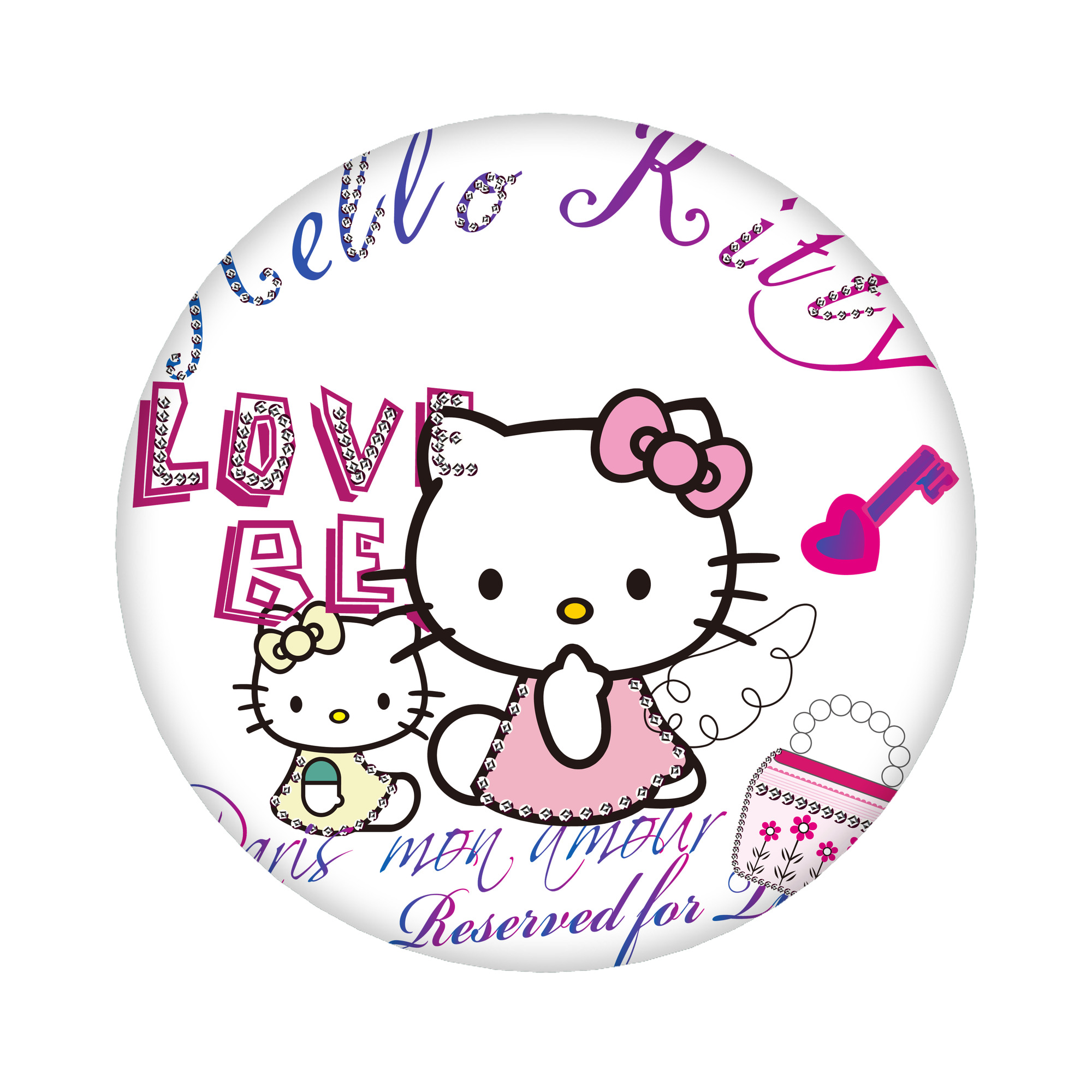 （画像用） Hello Kitty ハローキティ 6cm 缶バッジ 複数セット