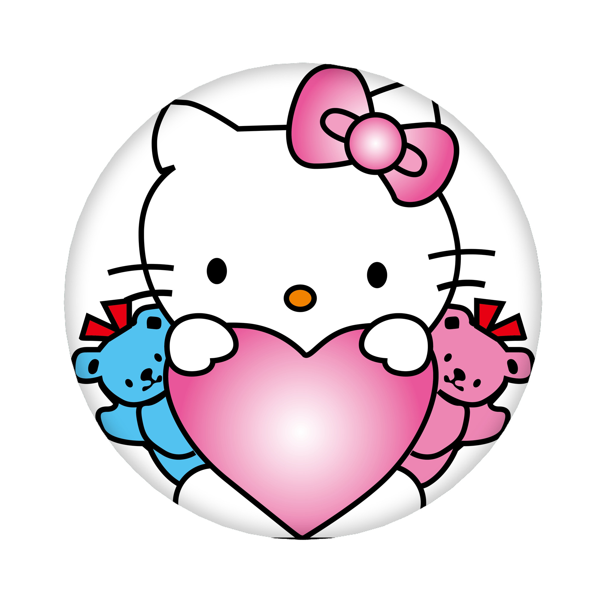 （画像用） Hello Kitty ハローキティ 6cm 缶バッジ 複数セット