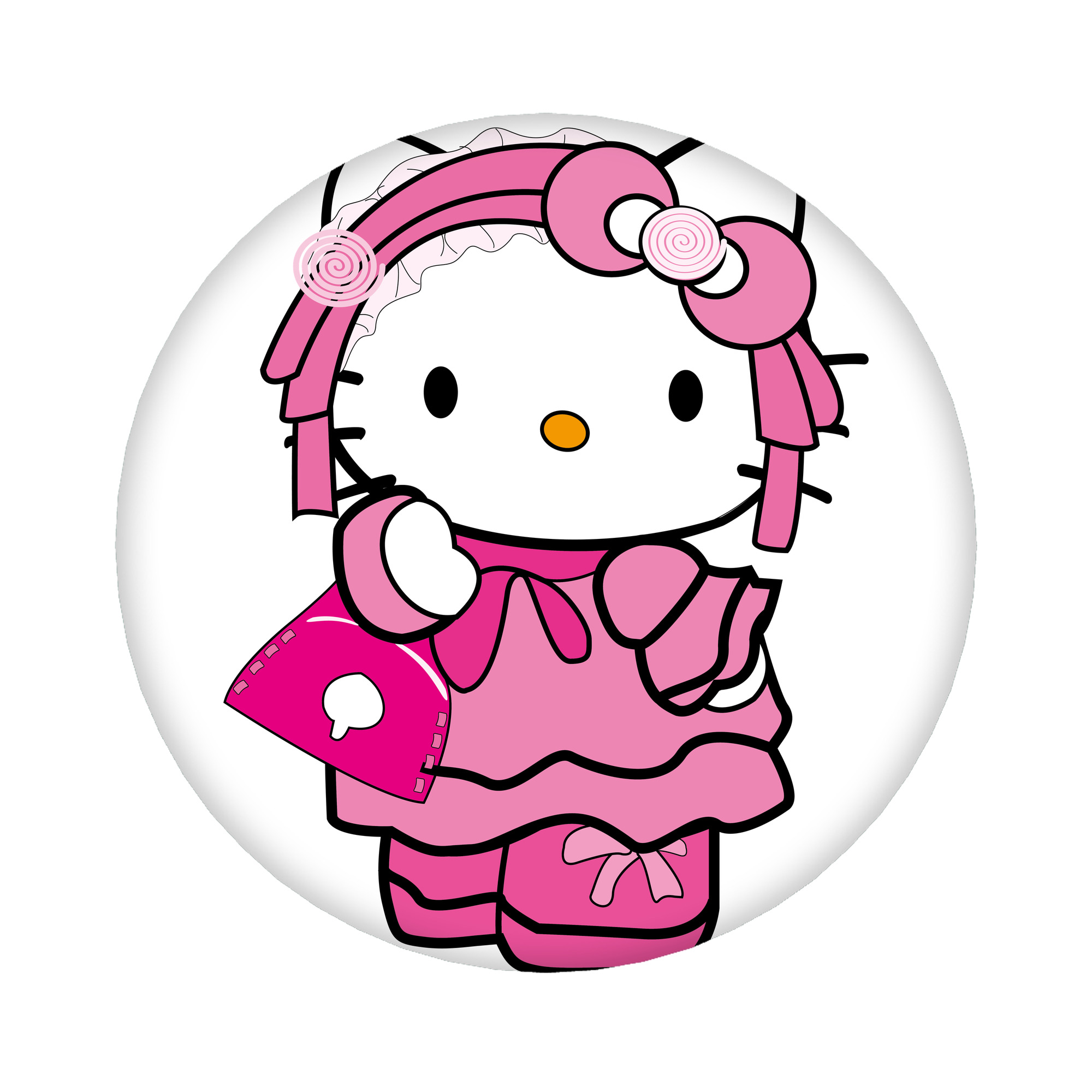 （画像用） Hello Kitty ハローキティ 6cm 缶バッジ 複数セット