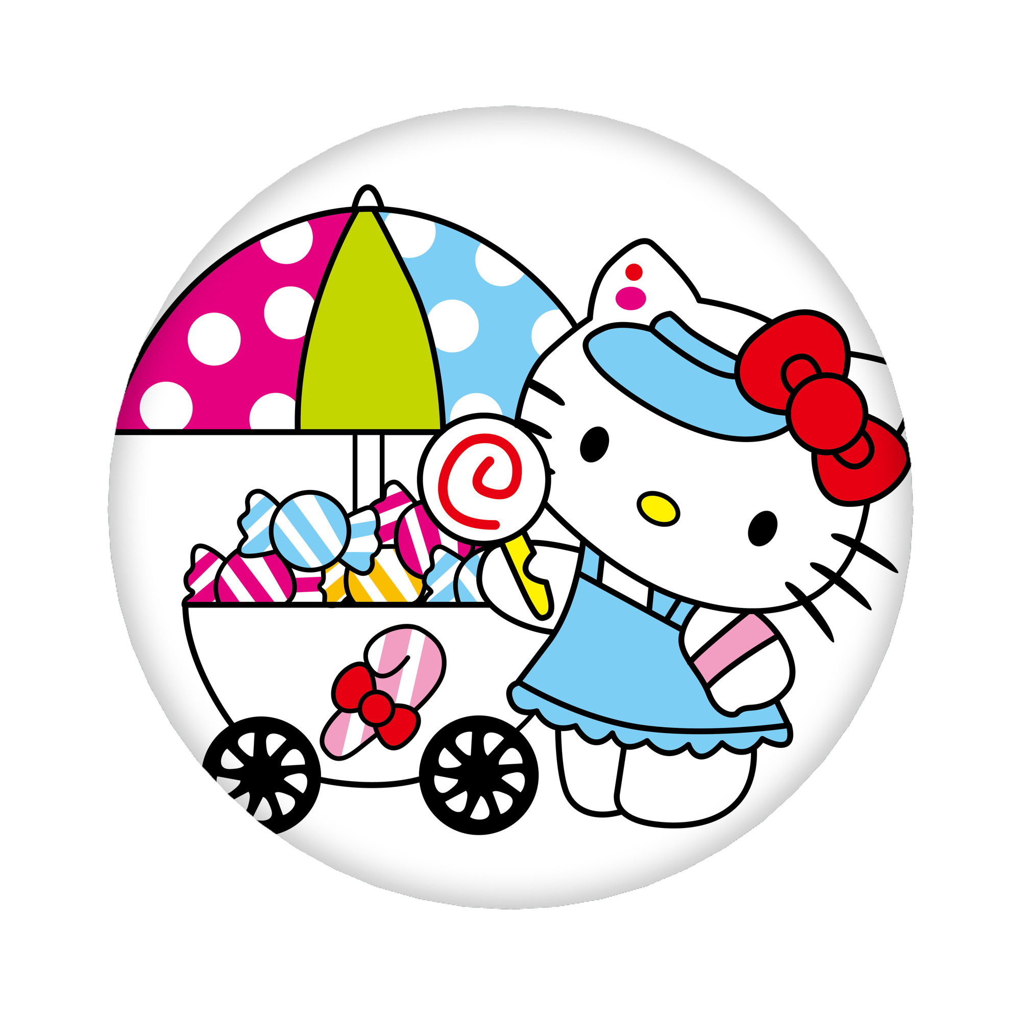 （画像用） Hello Kitty ハローキティ 6cm 缶バッジ 複数セット