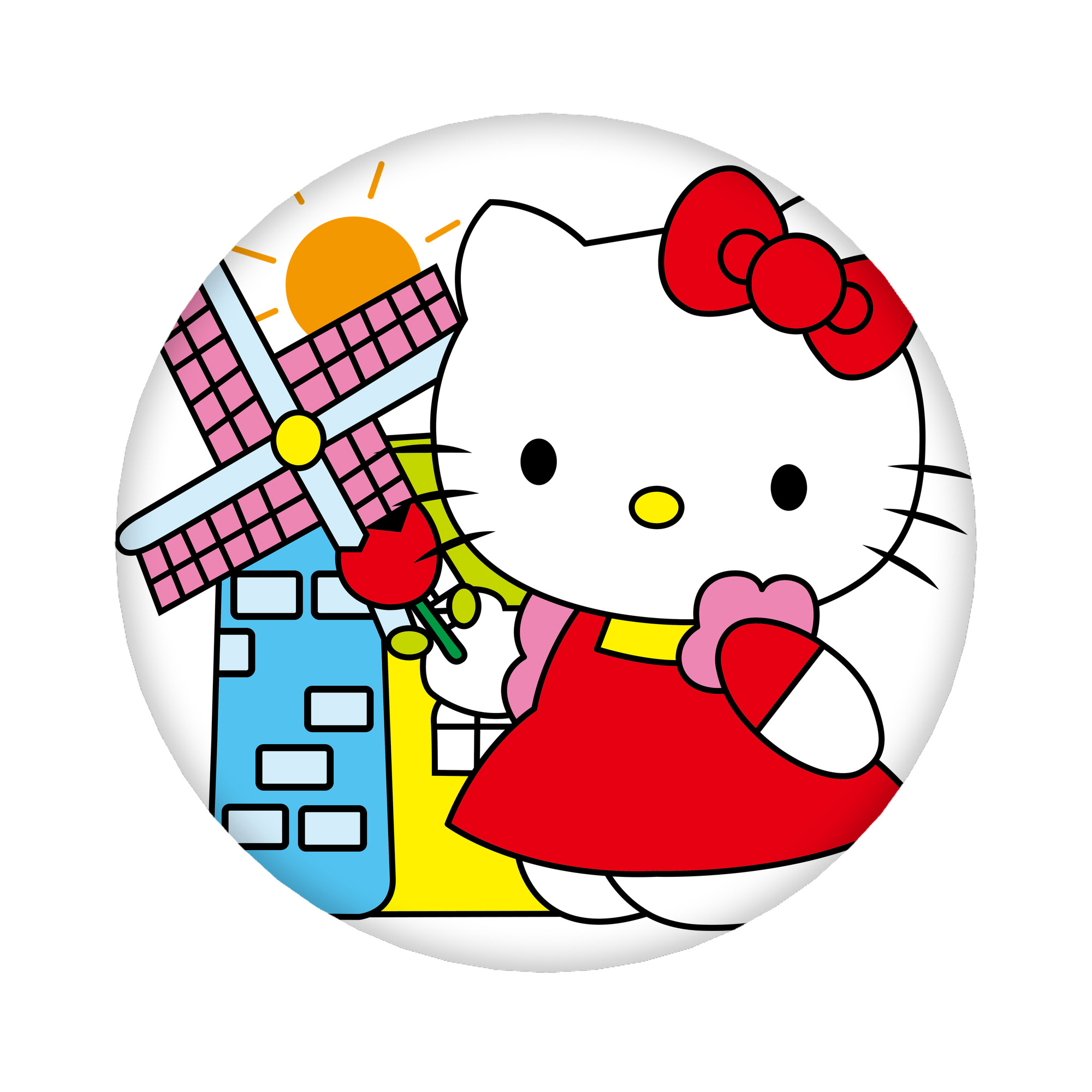 （画像用） Hello Kitty ハローキティ 6cm 缶バッジ 複数セット