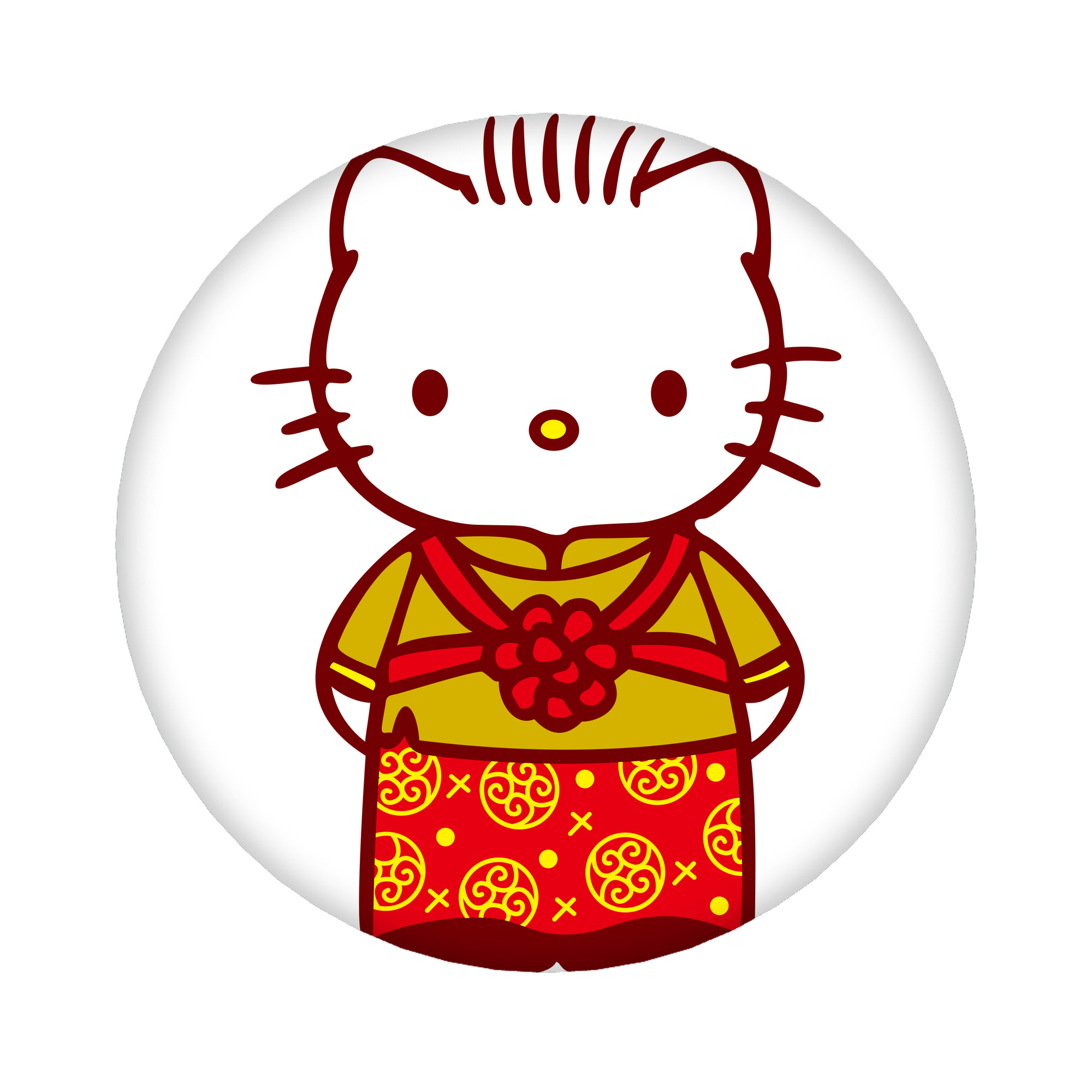 （画像用） Hello Kitty ハローキティ 6cm 缶バッジ 複数セット