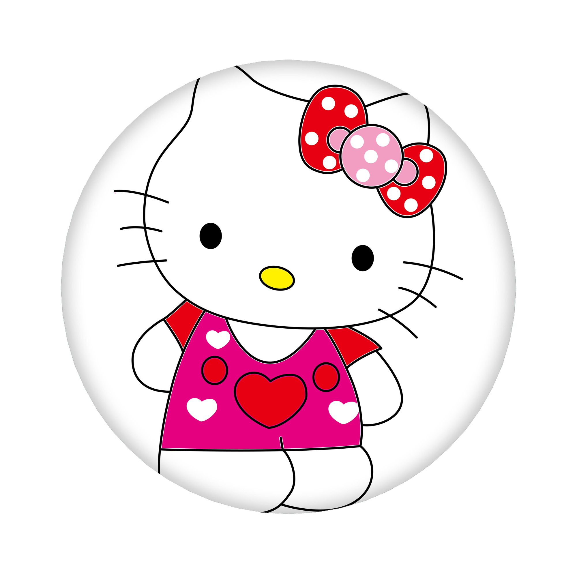 （画像用） Hello Kitty ハローキティ 6cm 缶バッジ 複数セット