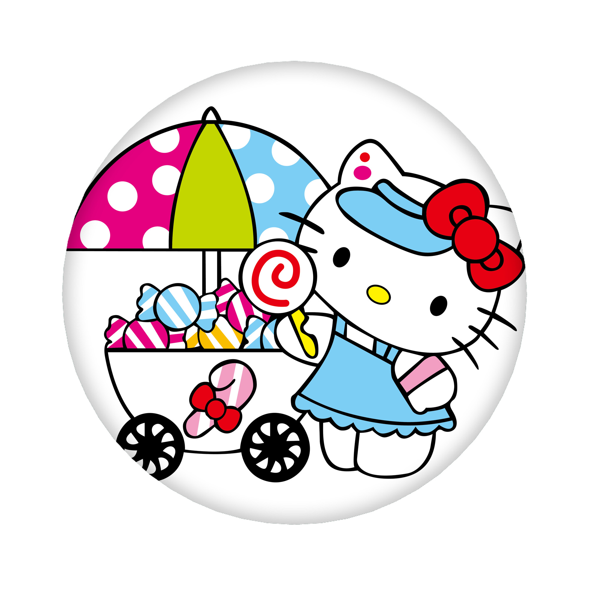 （画像用） Hello Kitty ハローキティ 6cm 缶バッジ 複数セット