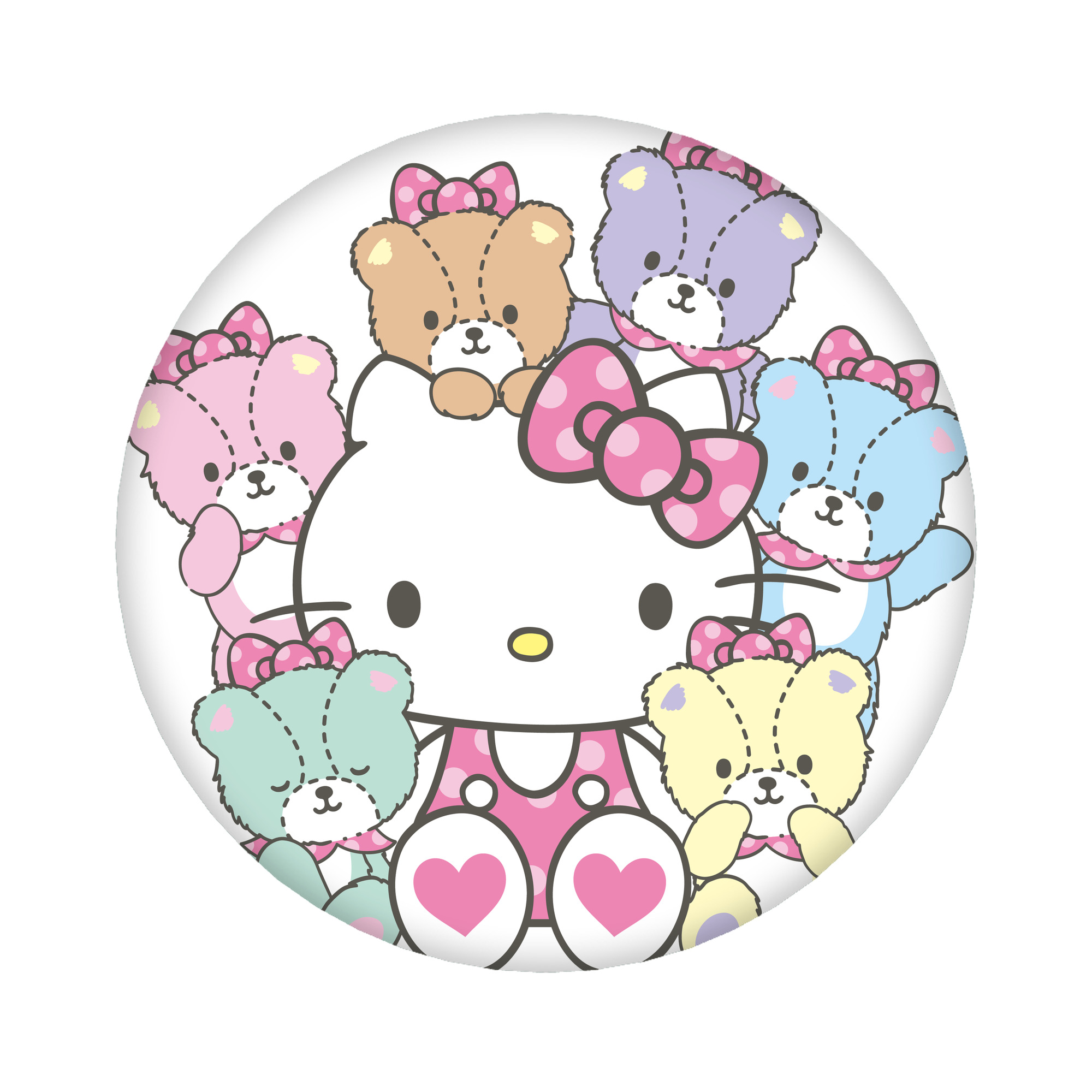 （画像用） Hello Kitty ハローキティ 6cm 缶バッジ 複数セット
