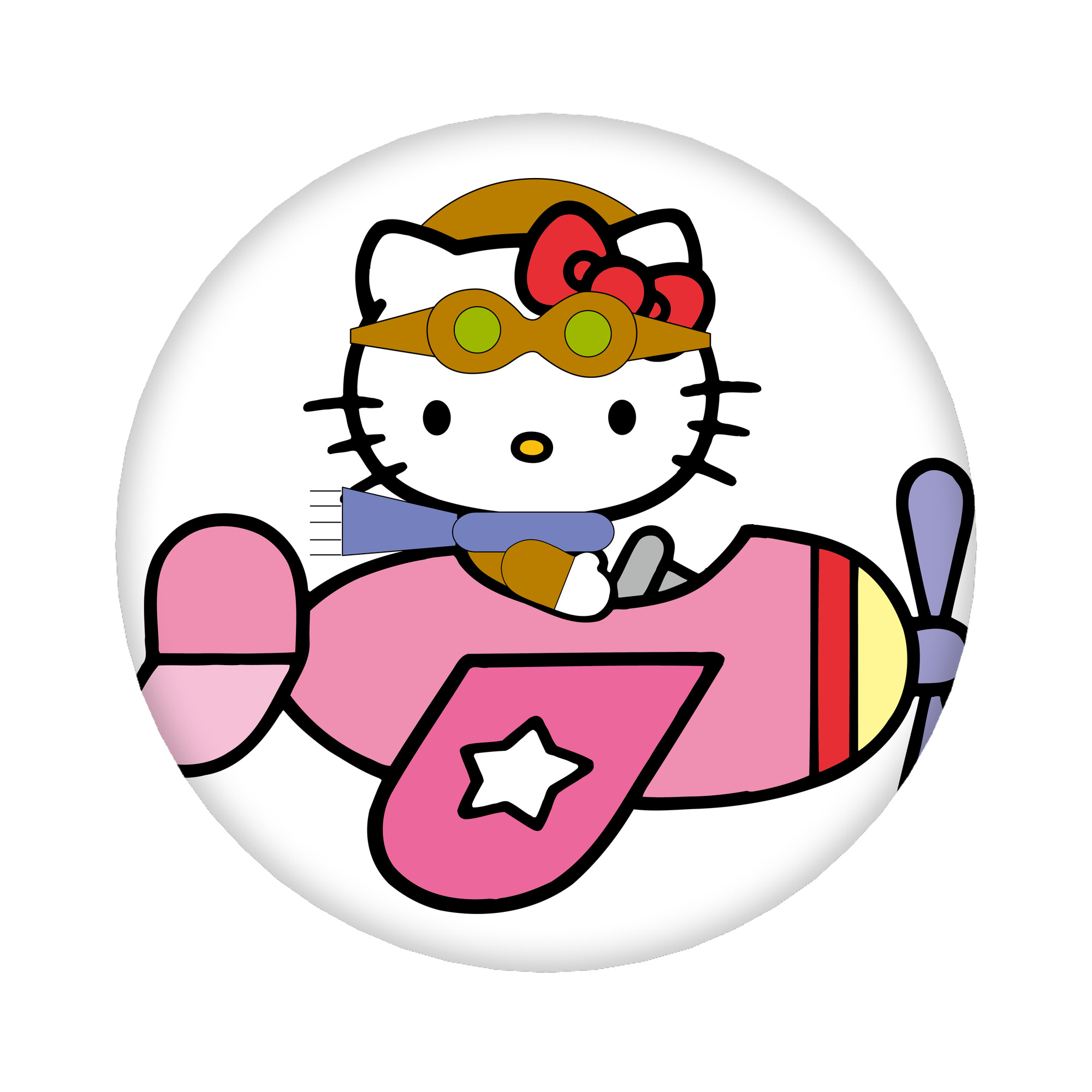 （画像用） Hello Kitty ハローキティ 6cm 缶バッジ 複数セット