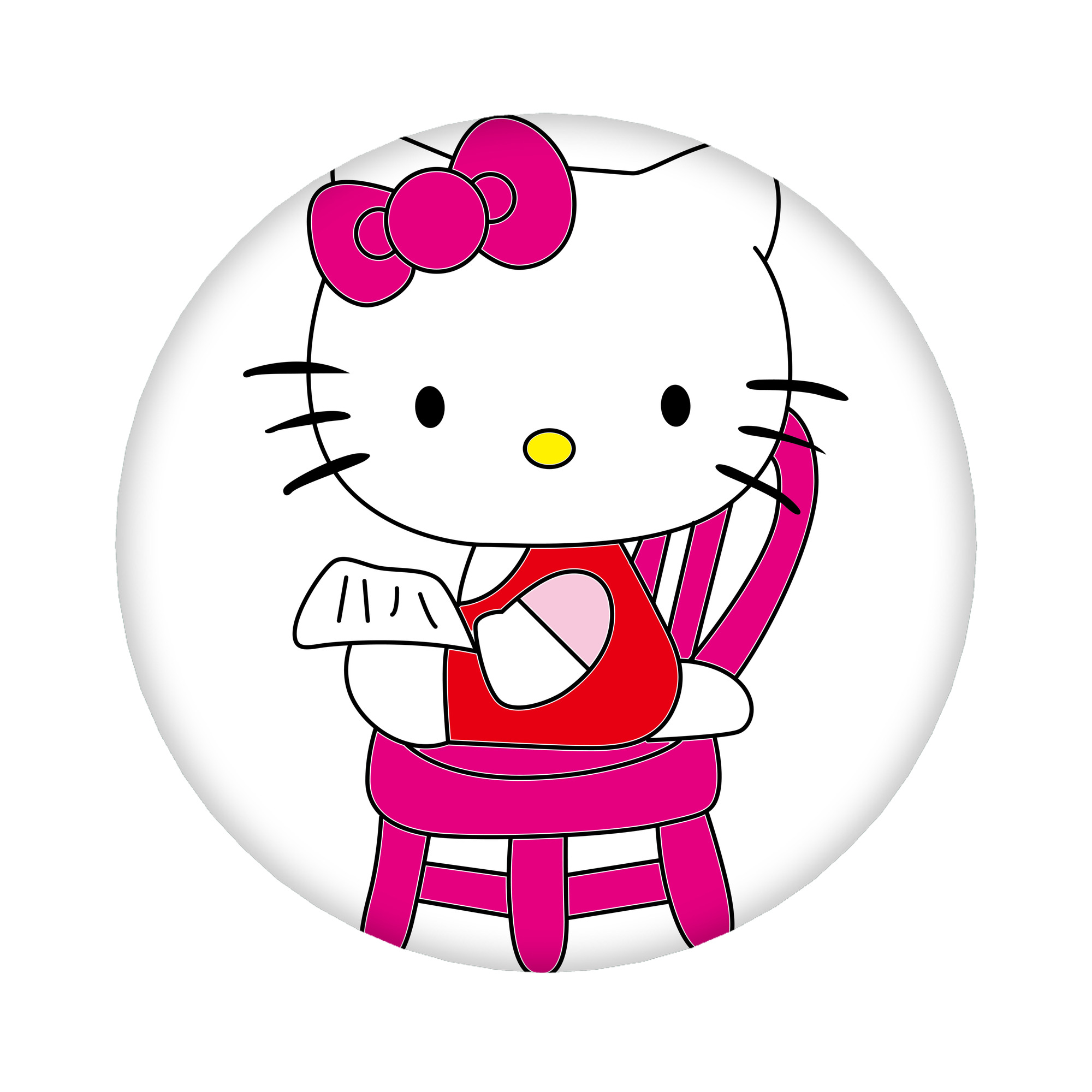（画像用） Hello Kitty ハローキティ 6cm 缶バッジ 複数セット