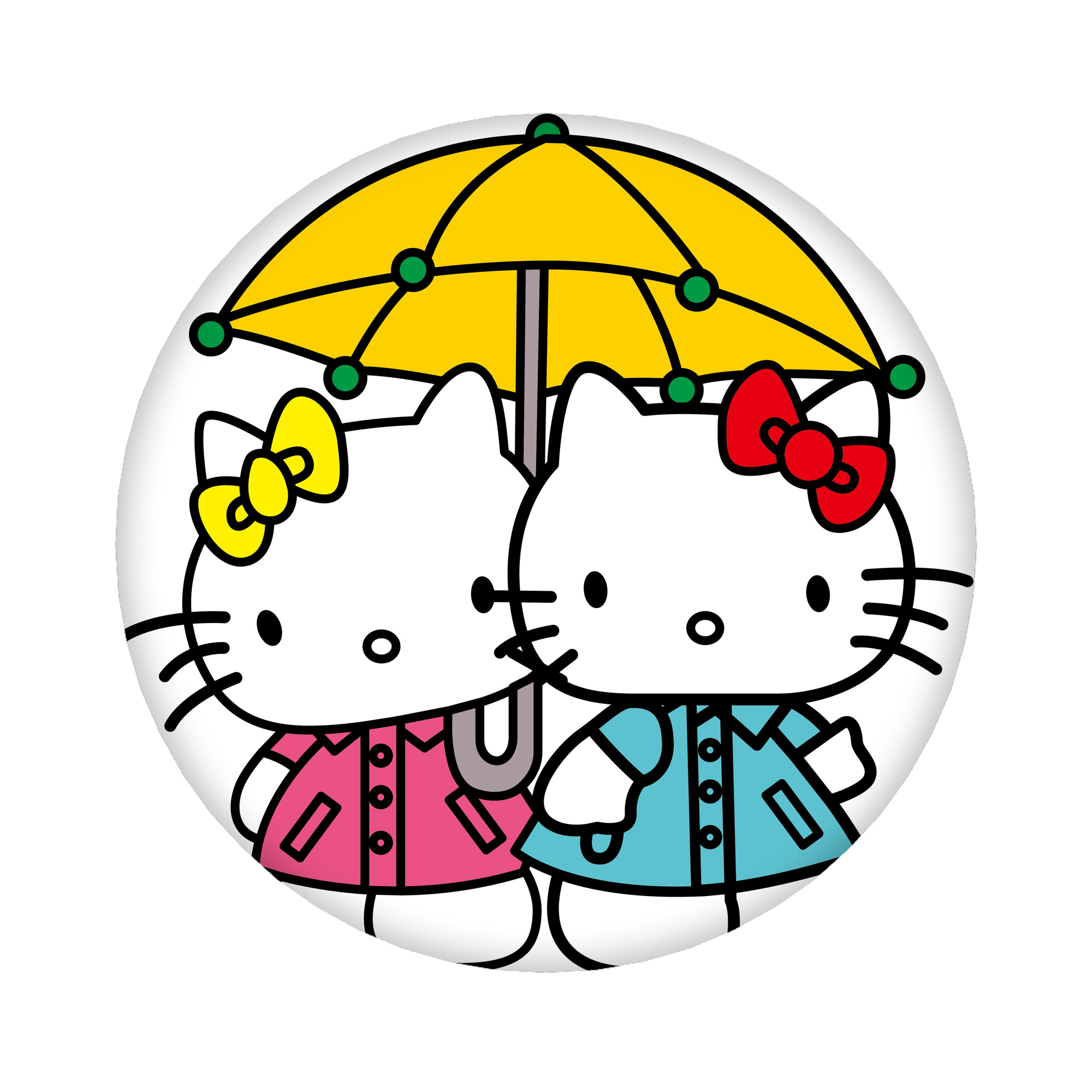 （画像用） Hello Kitty ハローキティ 6cm 缶バッジ 複数セット