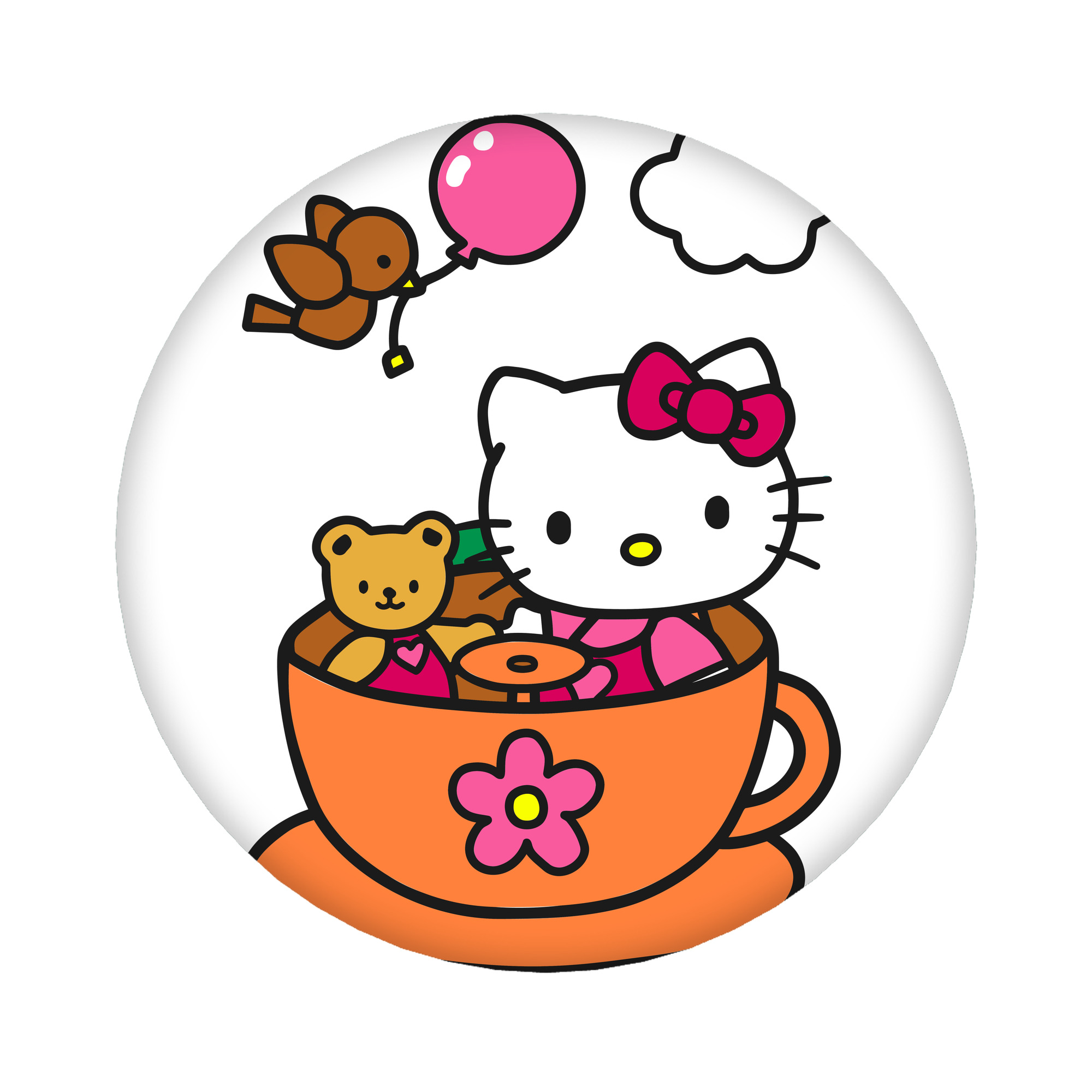 （画像用） Hello Kitty ハローキティ 6cm 缶バッジ 複数セット