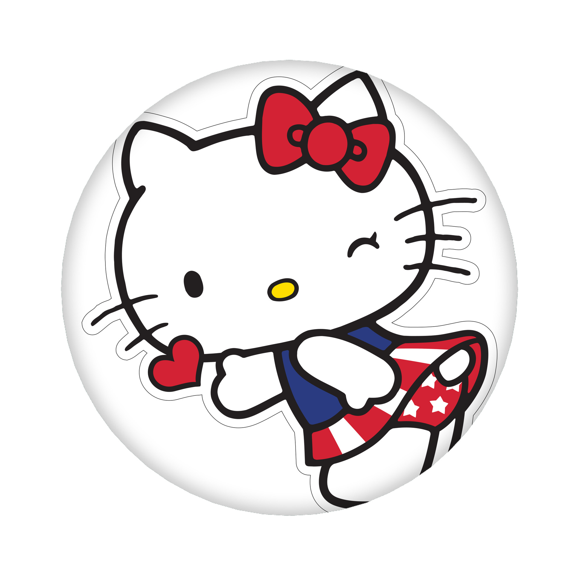 （画像用） Hello Kitty ハローキティ 6cm 缶バッジ 複数セット