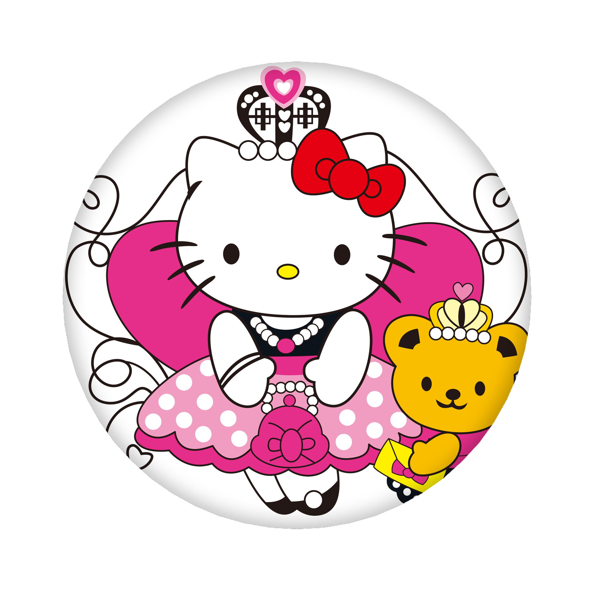 （画像用） Hello Kitty ハローキティ 6cm 缶バッジ 複数セット
