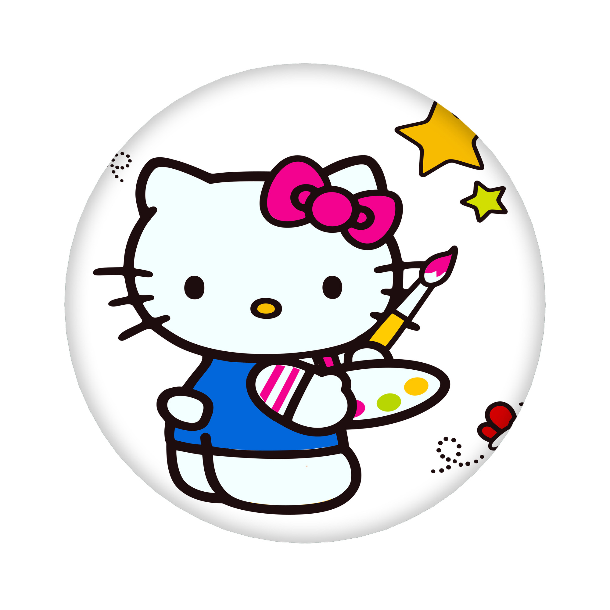 （画像用） Hello Kitty ハローキティ 6cm 缶バッジ 複数セット