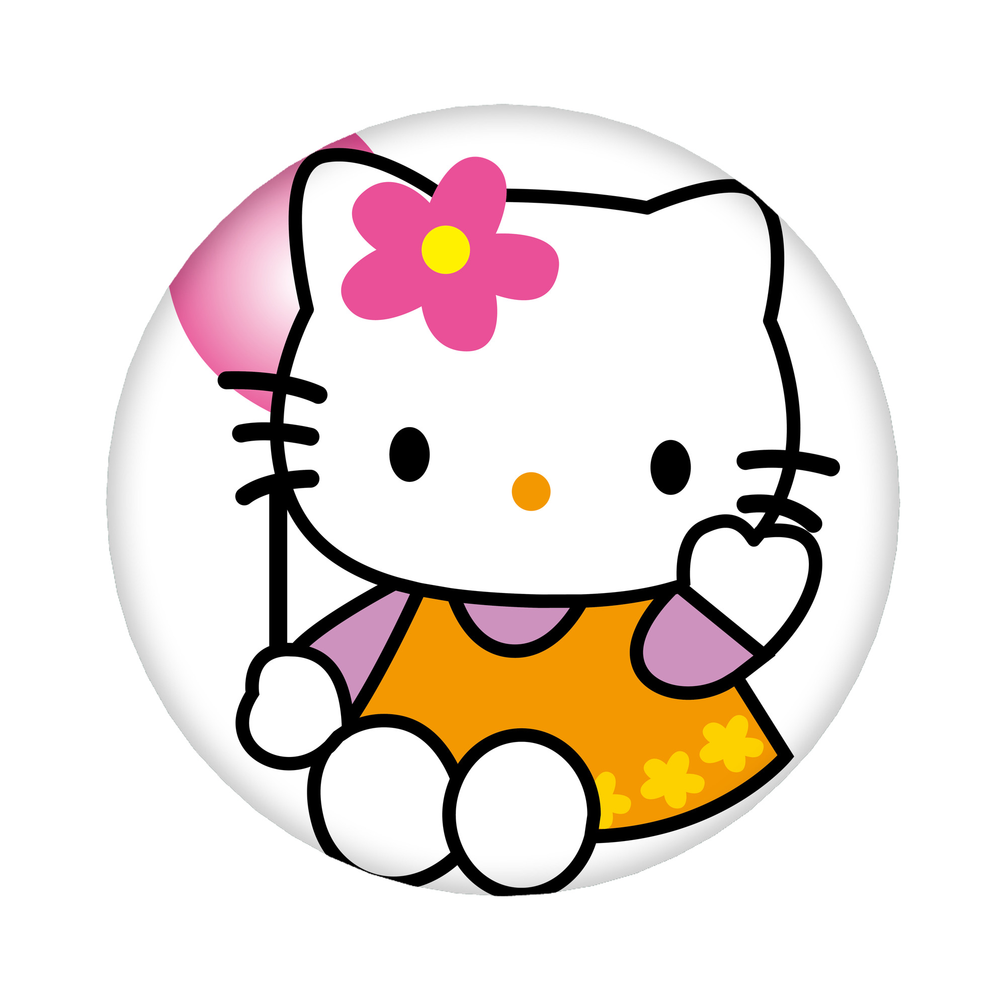 （画像用） Hello Kitty ハローキティ 6cm 缶バッジ 複数セット