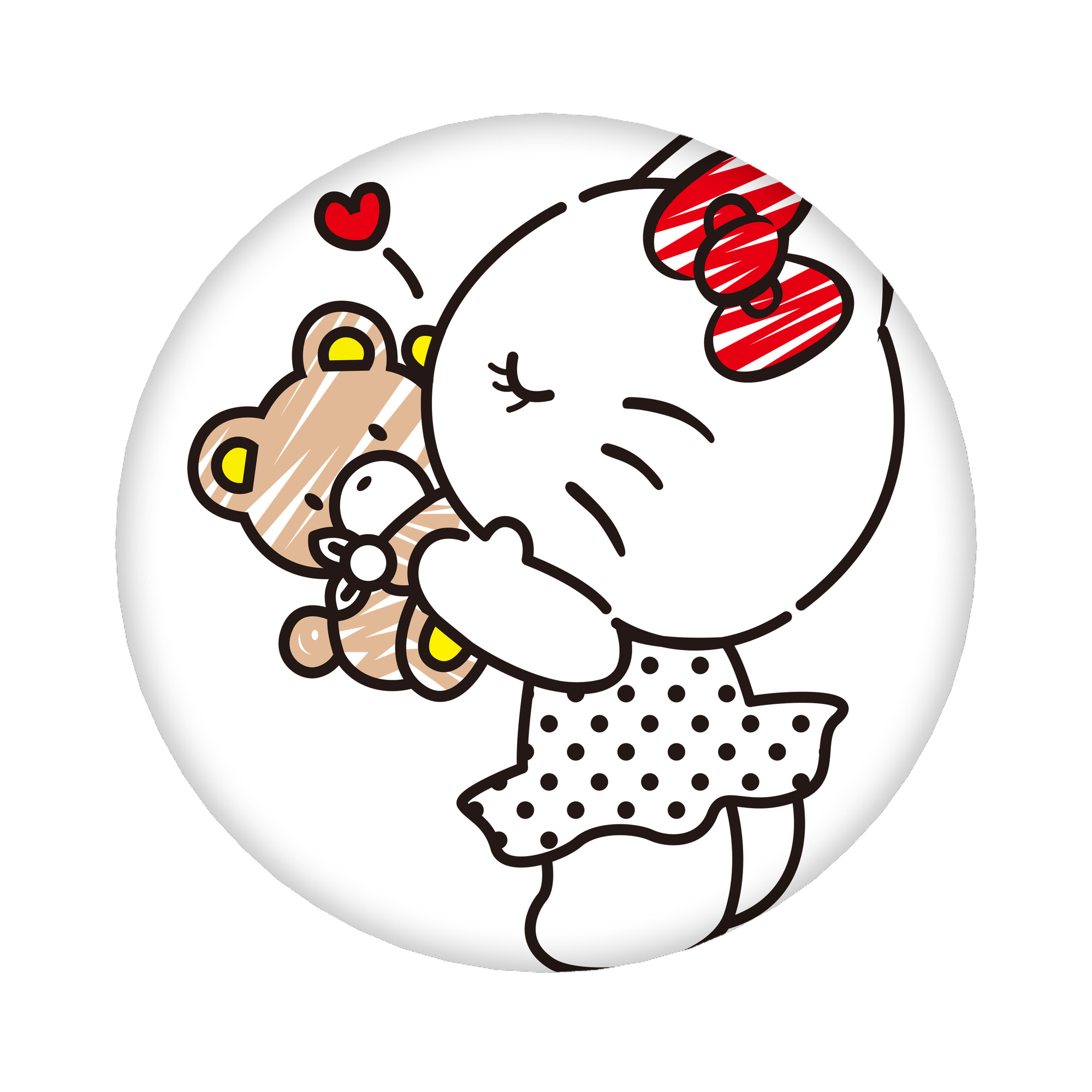 （画像用） Hello Kitty ハローキティ 6cm 缶バッジ 複数セット