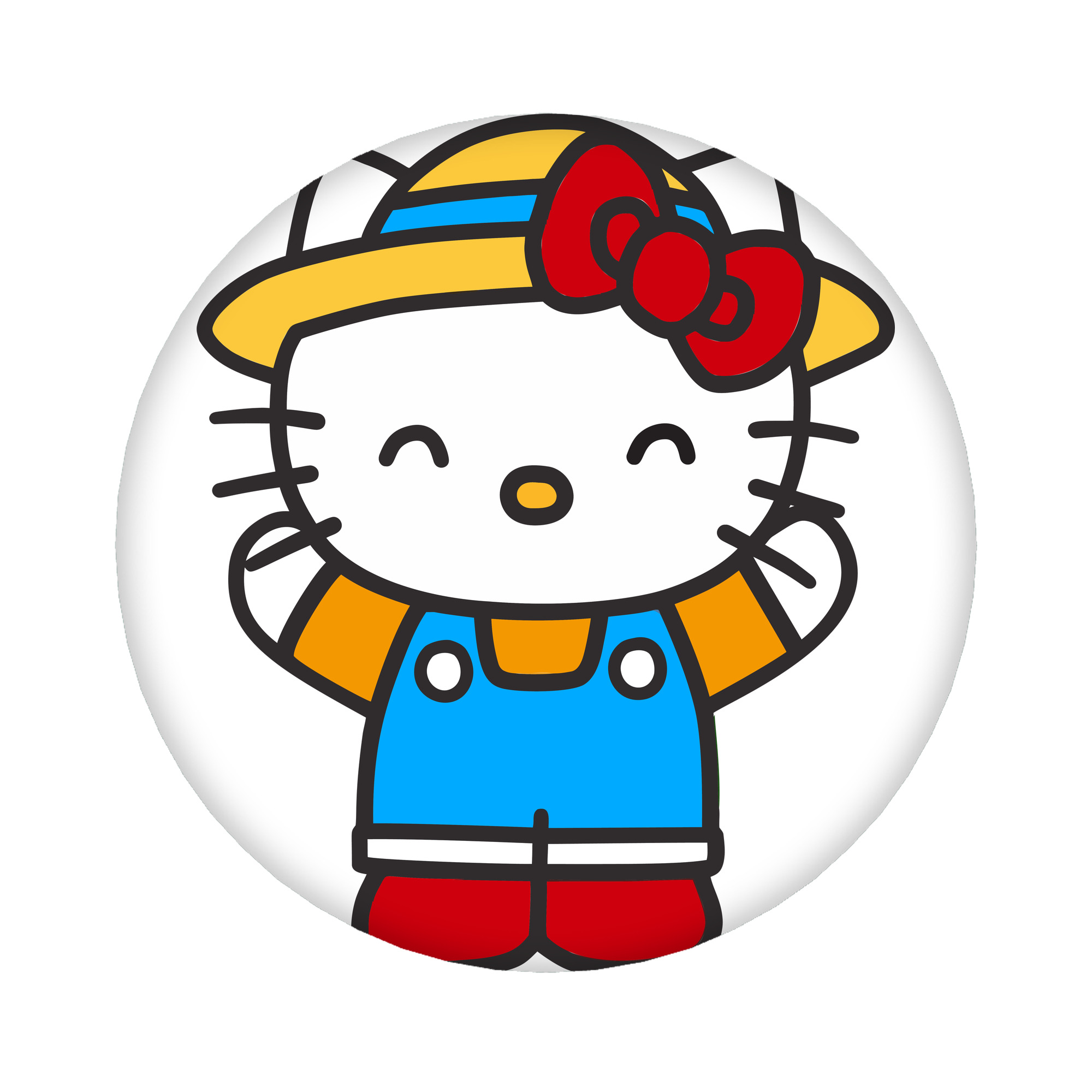 （画像用） Hello Kitty ハローキティ 6cm 缶バッジ 複数セット