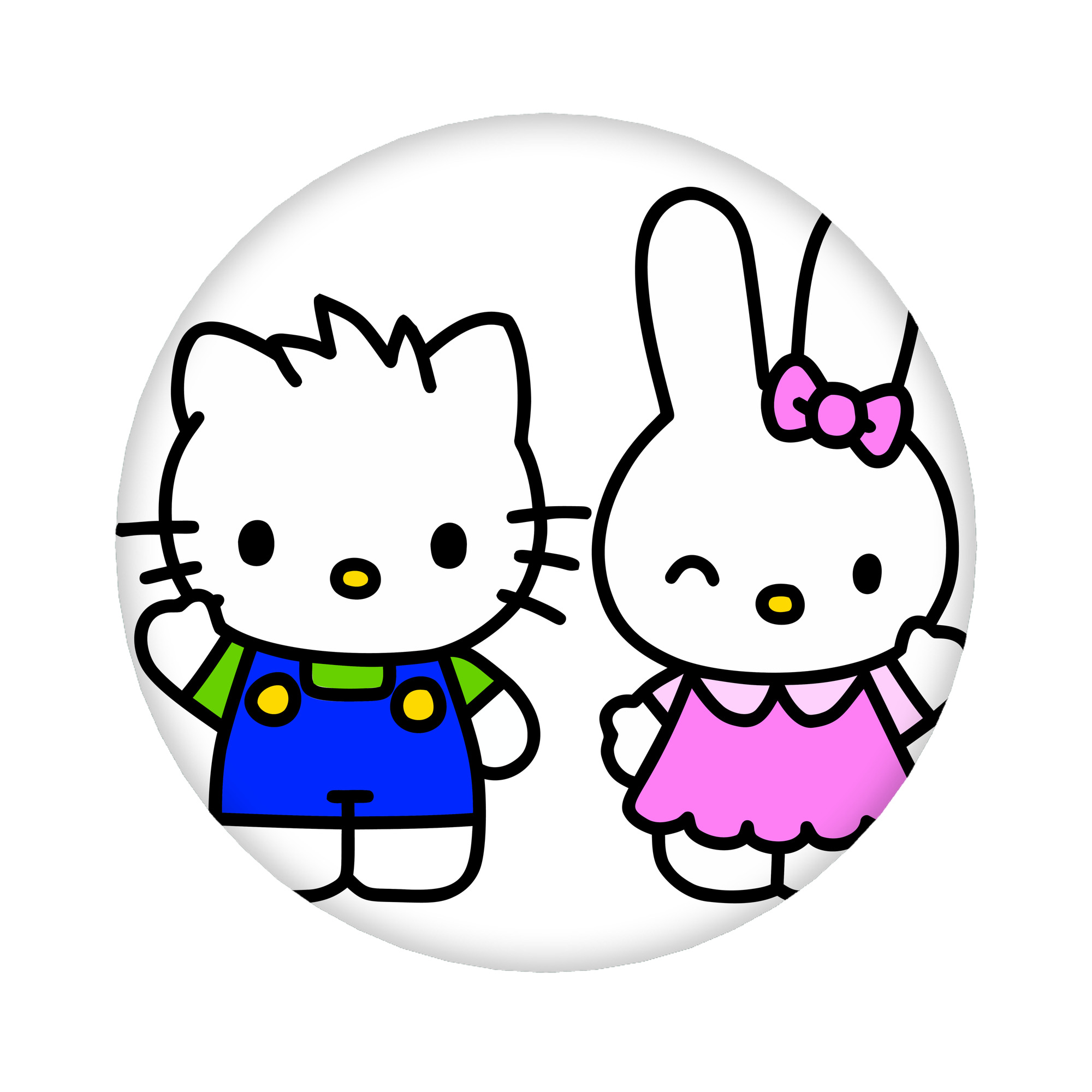 （画像用） Hello Kitty ハローキティ 6cm 缶バッジ 複数セット