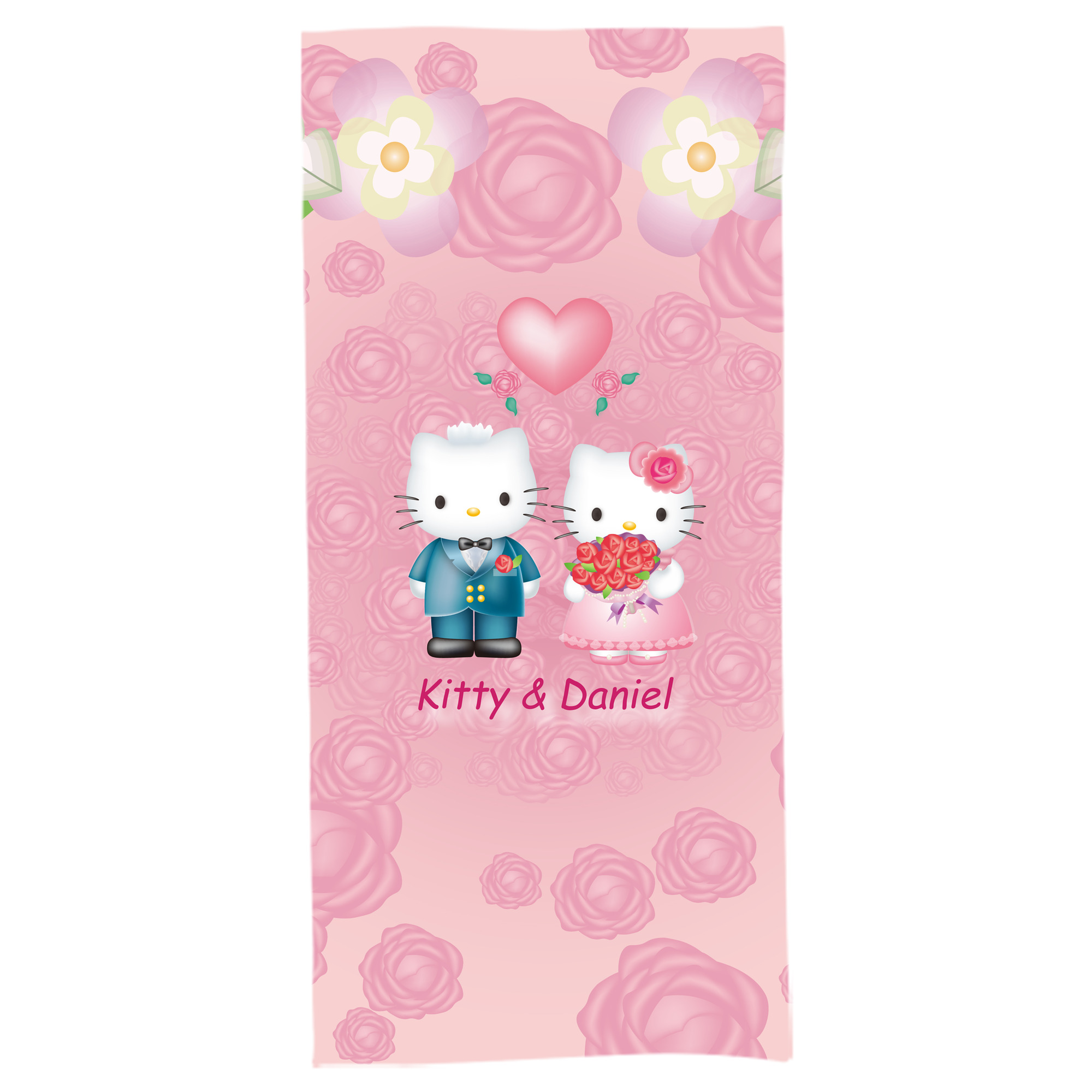 （画像用） Hello Kitty ハローキティ 大判バスタオル 70×140cm 吸水速乾 柔らかい肌触り