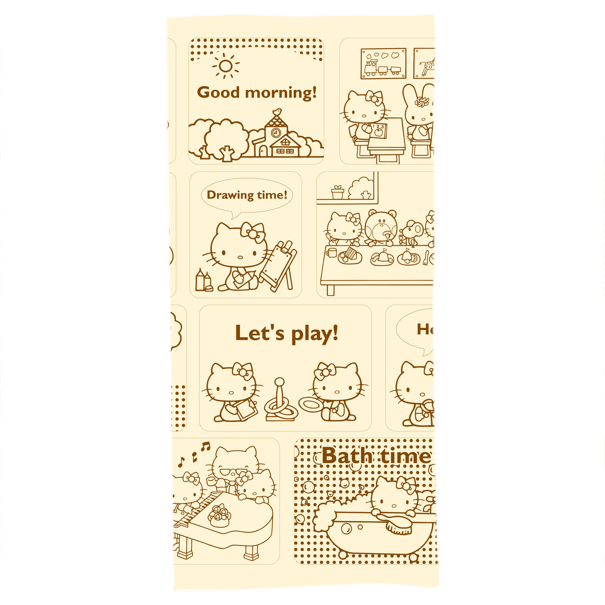 （画像用） Hello Kitty ハローキティ 大判バスタオル 70×140cm 吸水速乾 柔らかい肌触り