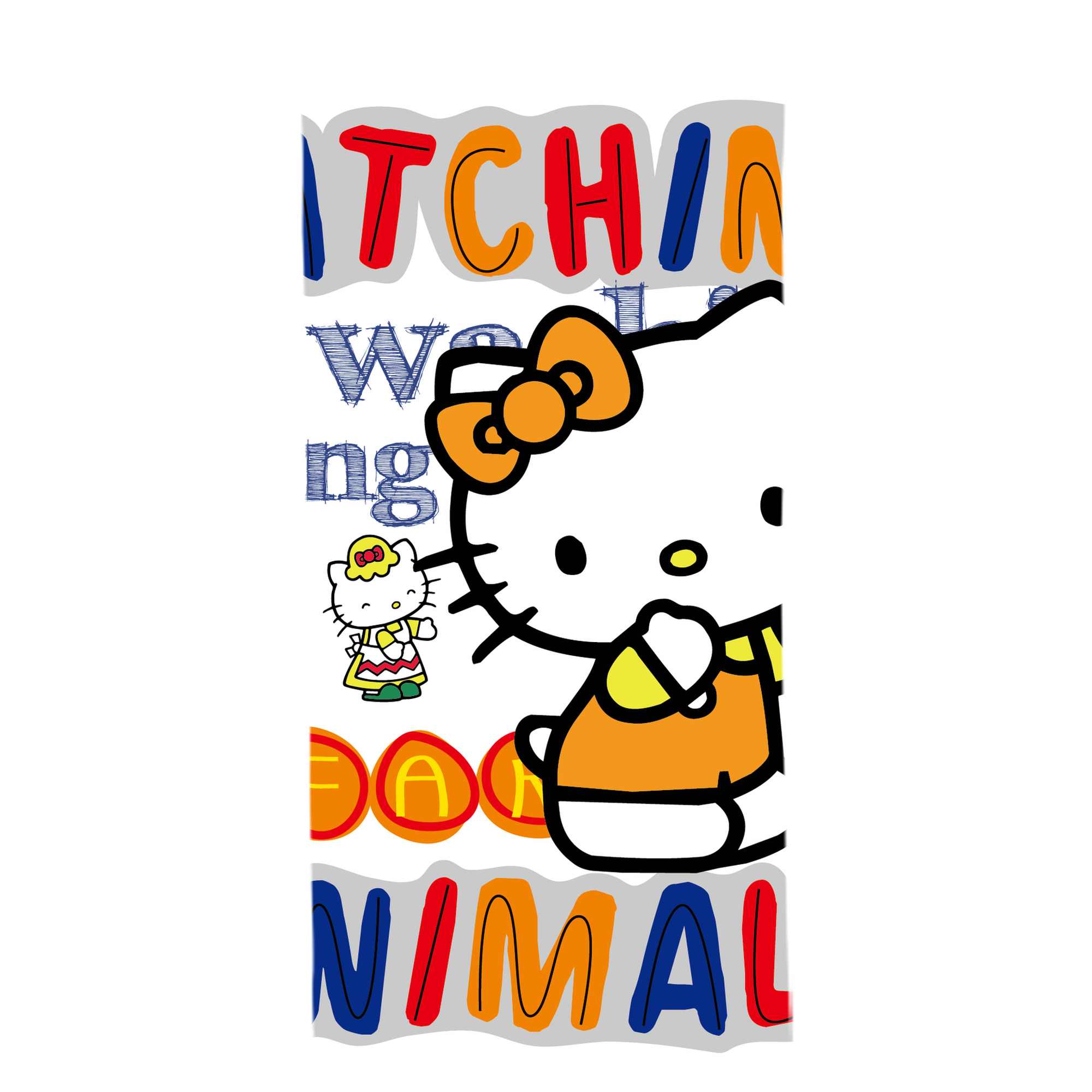 （画像用） Hello Kitty ハローキティ 大判バスタオル 70×140cm 吸水速乾 柔らかい肌触り