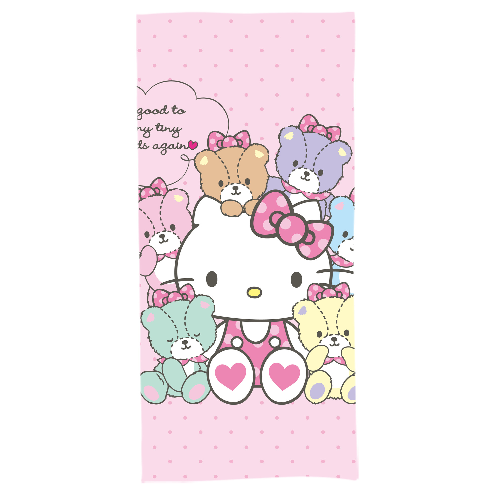 （画像用） Hello Kitty ハローキティ 大判バスタオル 70×140cm 吸水速乾 柔らかい肌触り