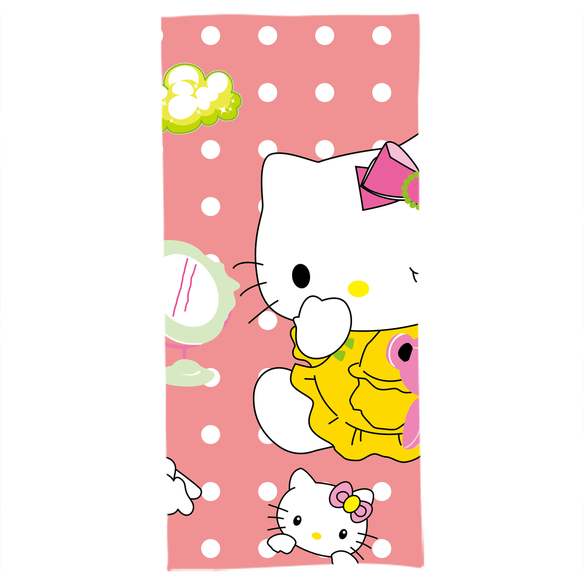 （画像用） Hello Kitty ハローキティ 大判バスタオル 70×140cm 吸水速乾 柔らかい肌触り