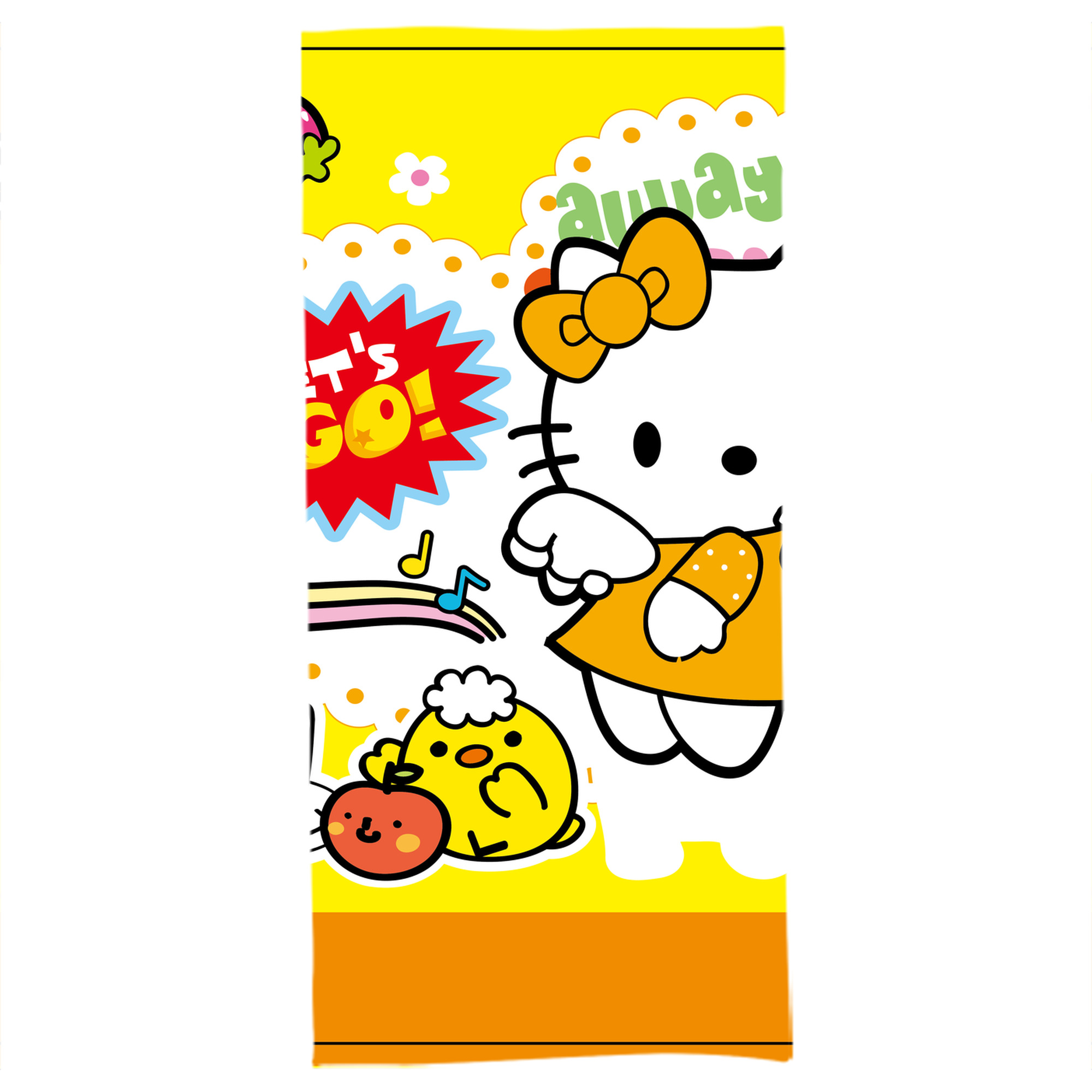 （画像用） Hello Kitty ハローキティ 大判バスタオル 70×140cm 吸水速乾 柔らかい肌触り