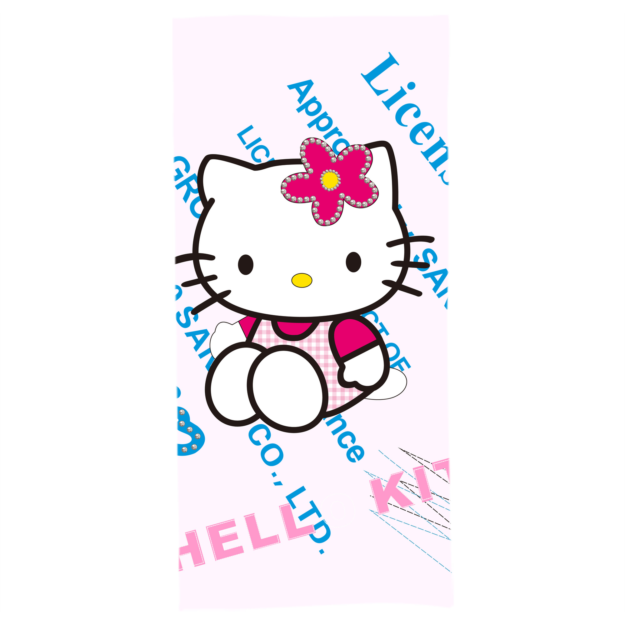 （画像用） Hello Kitty ハローキティ 大判バスタオル 70×140cm 吸水速乾 柔らかい肌触り