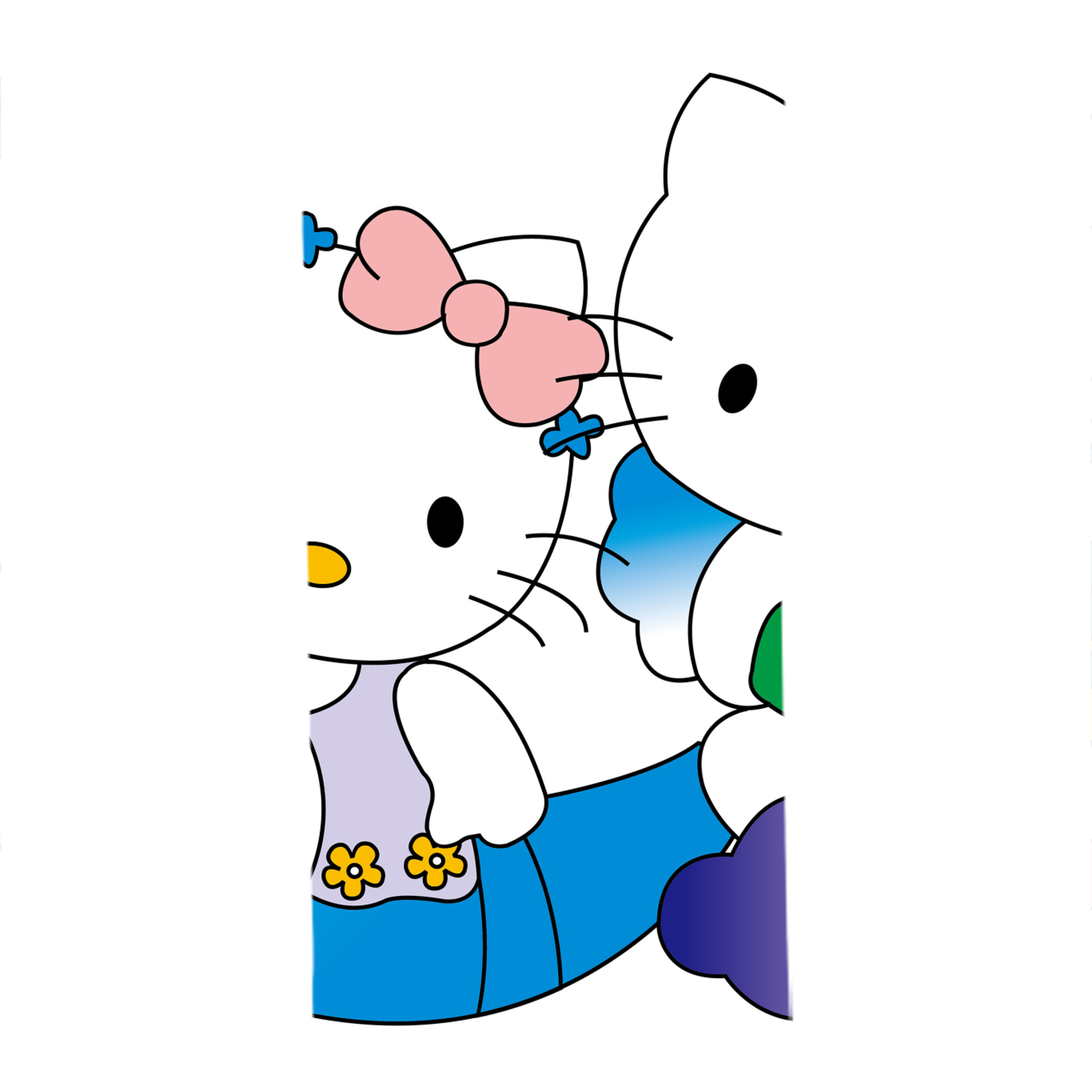 （画像用） Hello Kitty ハローキティ 大判バスタオル 70×140cm 吸水速乾 柔らかい肌触り