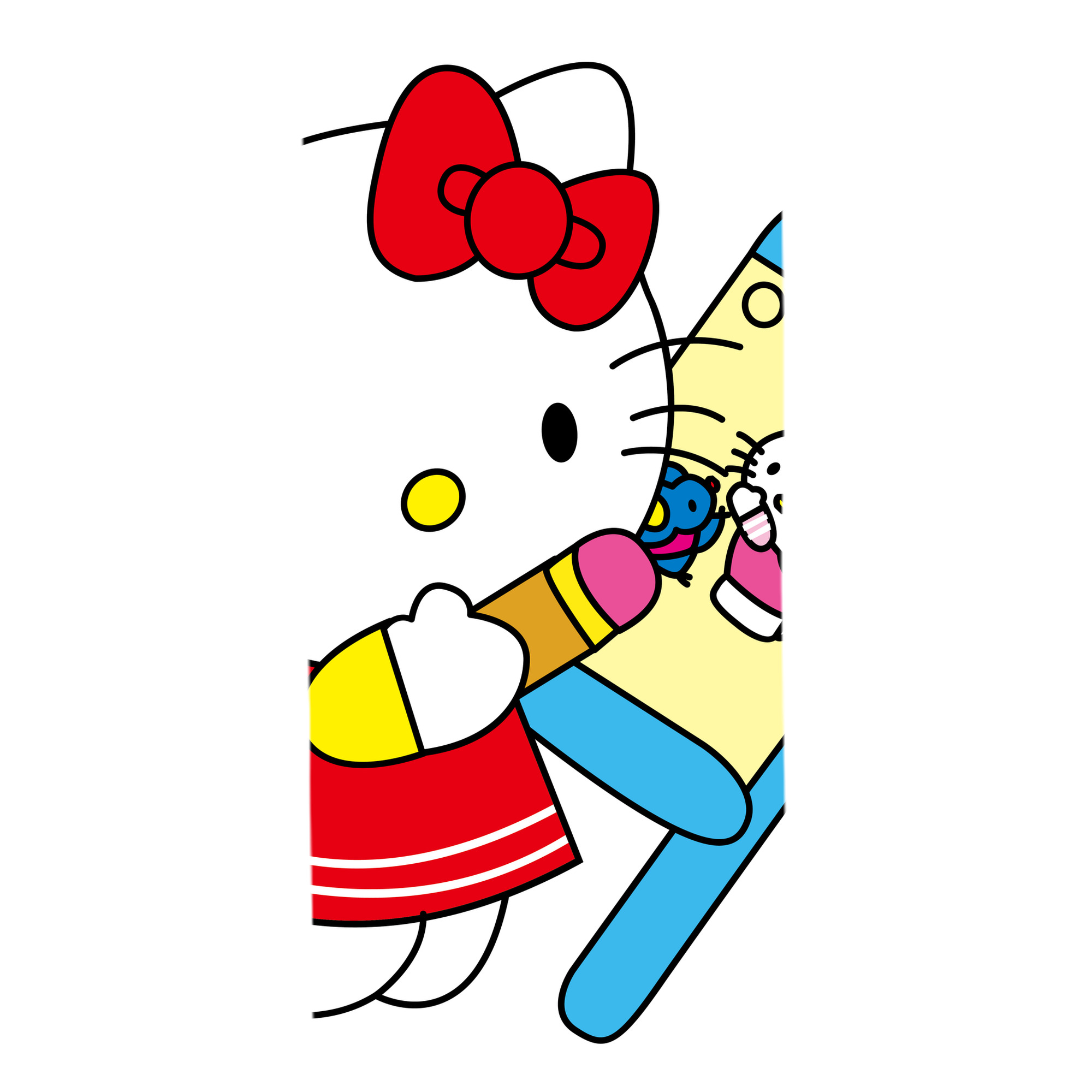 （画像用） Hello Kitty ハローキティ 大判バスタオル 70×140cm 吸水速乾 柔らかい肌触り