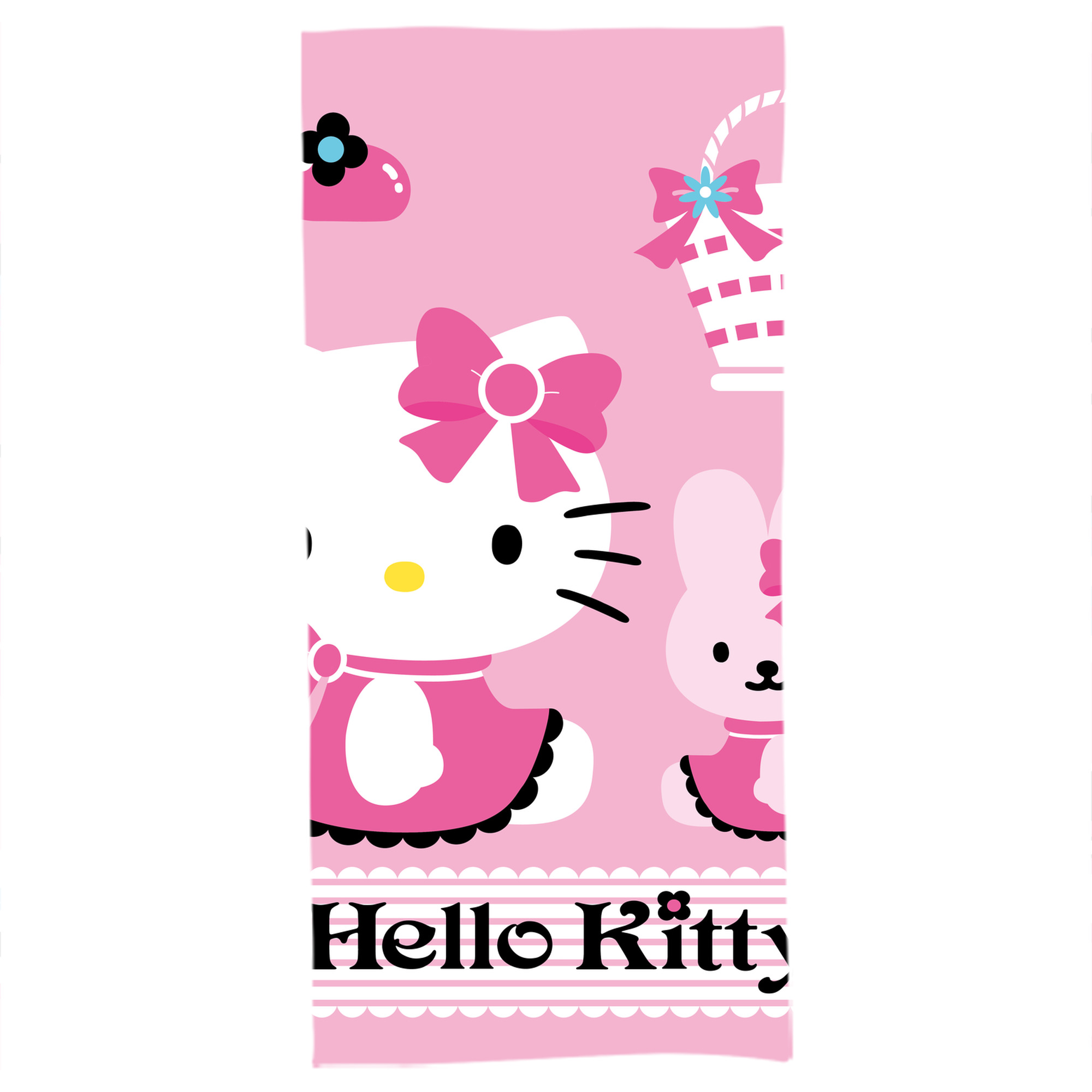 （画像用） Hello Kitty ハローキティ 大判バスタオル 70×140cm 吸水速乾 柔らかい肌触り