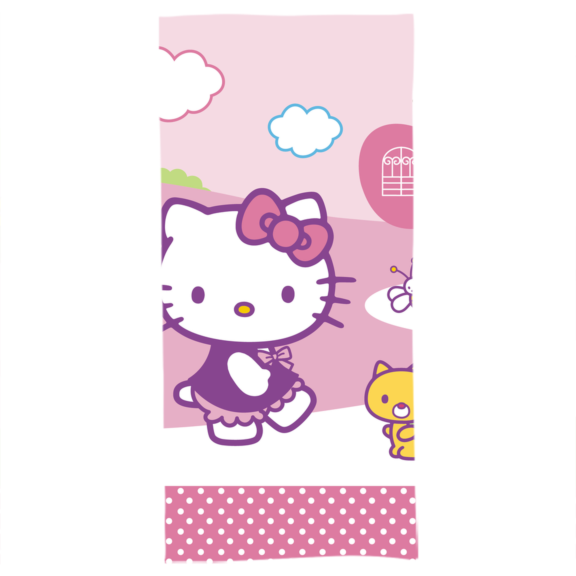 （画像用） Hello Kitty ハローキティ 大判バスタオル 70×140cm 吸水速乾 柔らかい肌触り