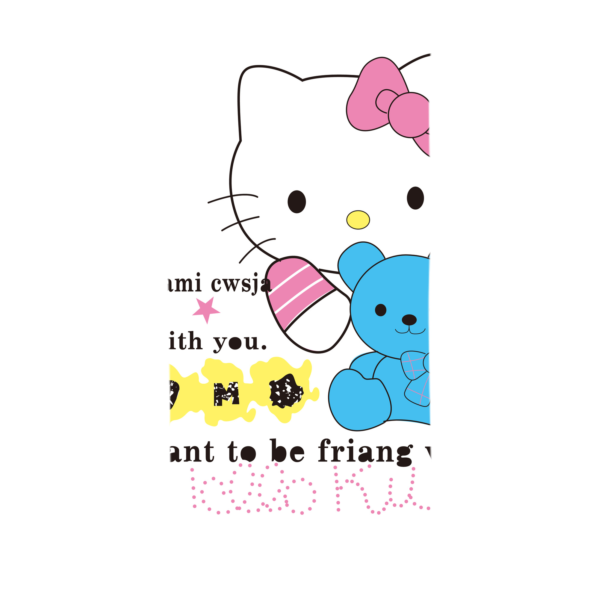 （画像用） Hello Kitty ハローキティ 大判バスタオル 70×140cm 吸水速乾 柔らかい肌触り
