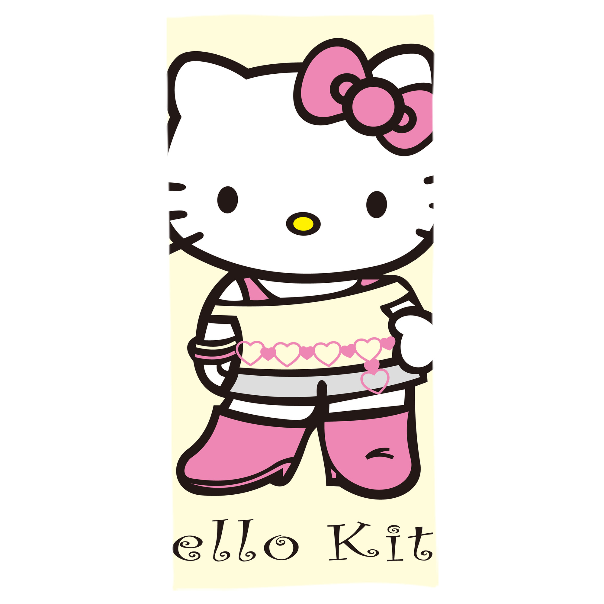 （画像用） Hello Kitty ハローキティ 大判バスタオル 70×140cm 吸水速乾 柔らかい肌触り
