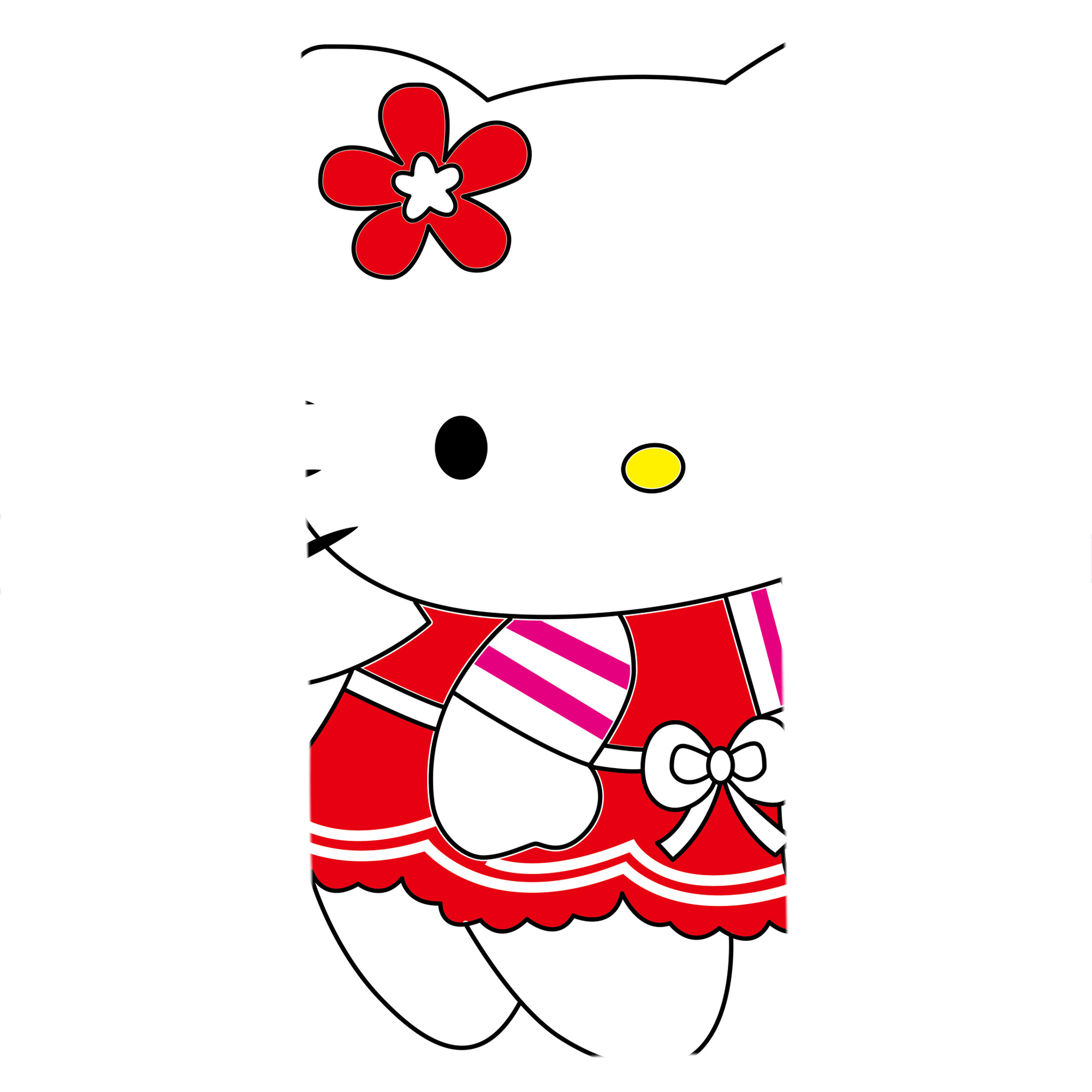 （画像用） Hello Kitty ハローキティ 大判バスタオル 70×140cm 吸水速乾 柔らかい肌触り