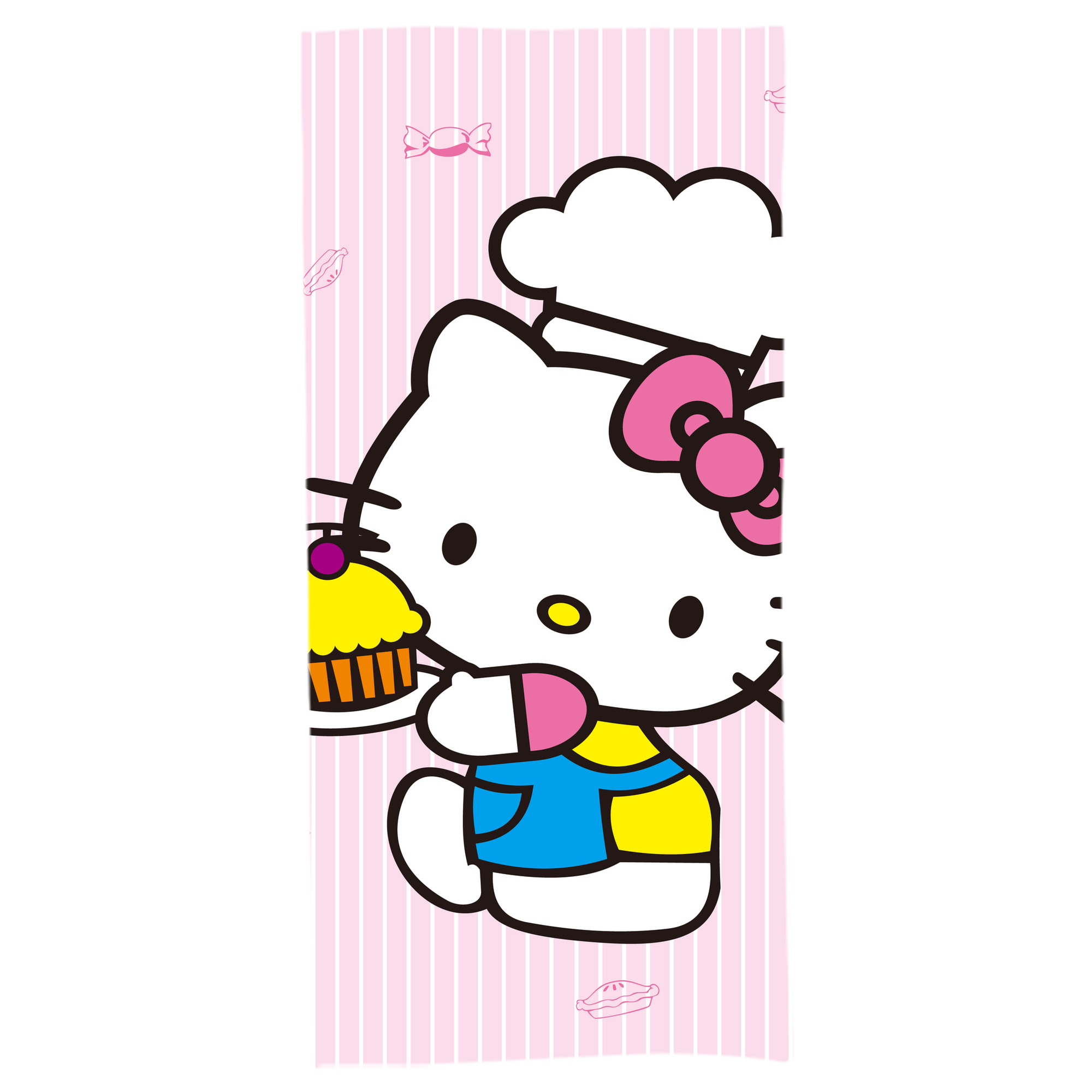 （画像用） Hello Kitty ハローキティ 大判バスタオル 70×140cm 吸水速乾 柔らかい肌触り