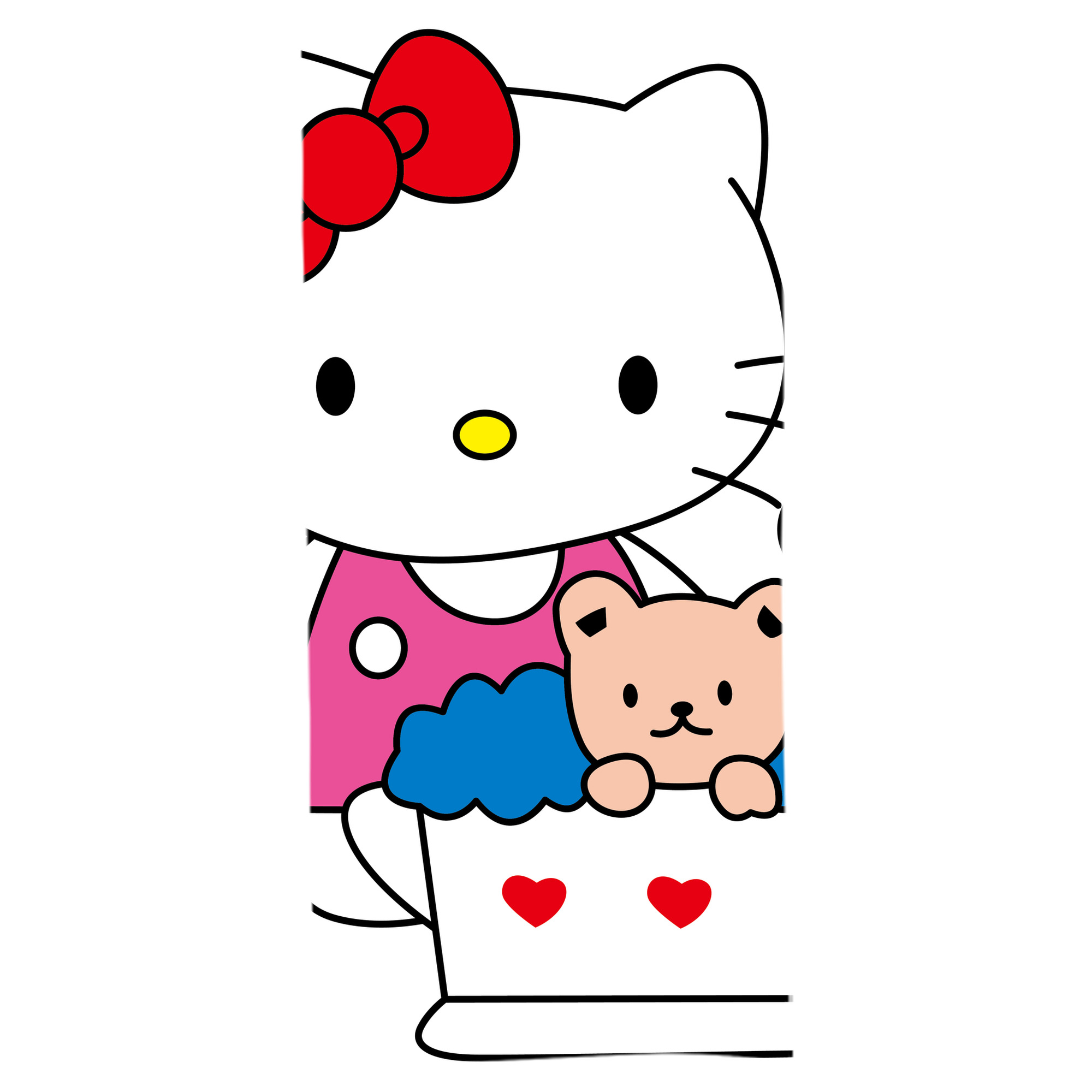 （画像用） Hello Kitty ハローキティ 大判バスタオル 70×140cm 吸水速乾 柔らかい肌触り
